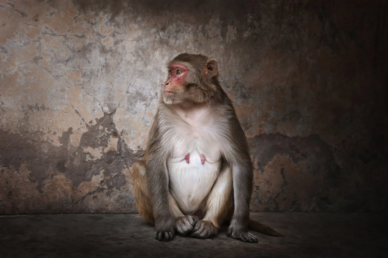 Portrait of a monkey in Monkey Temple