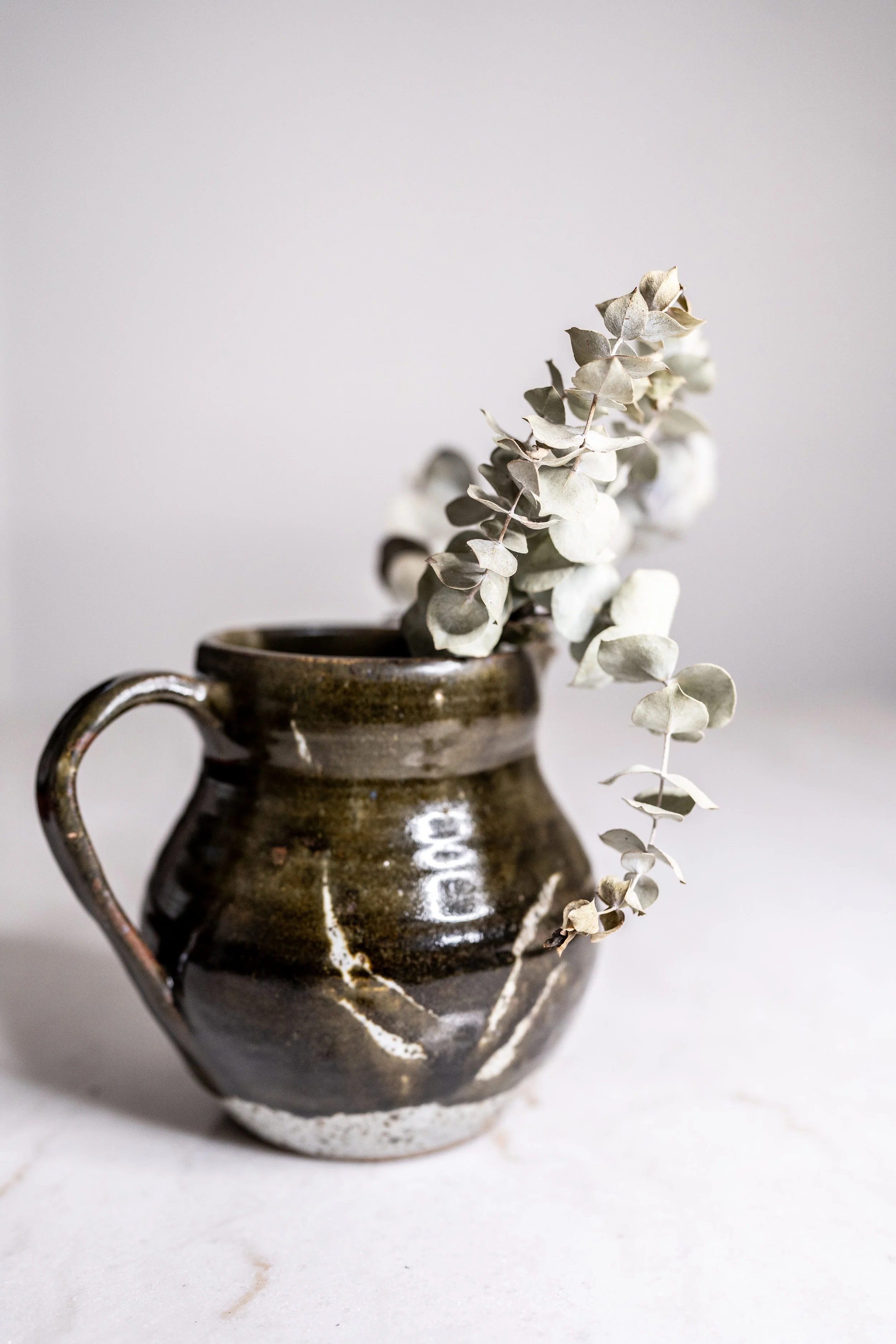 Vintage Hand-Thrown Australian Studio Pottery Stoneware Jug Pitcher