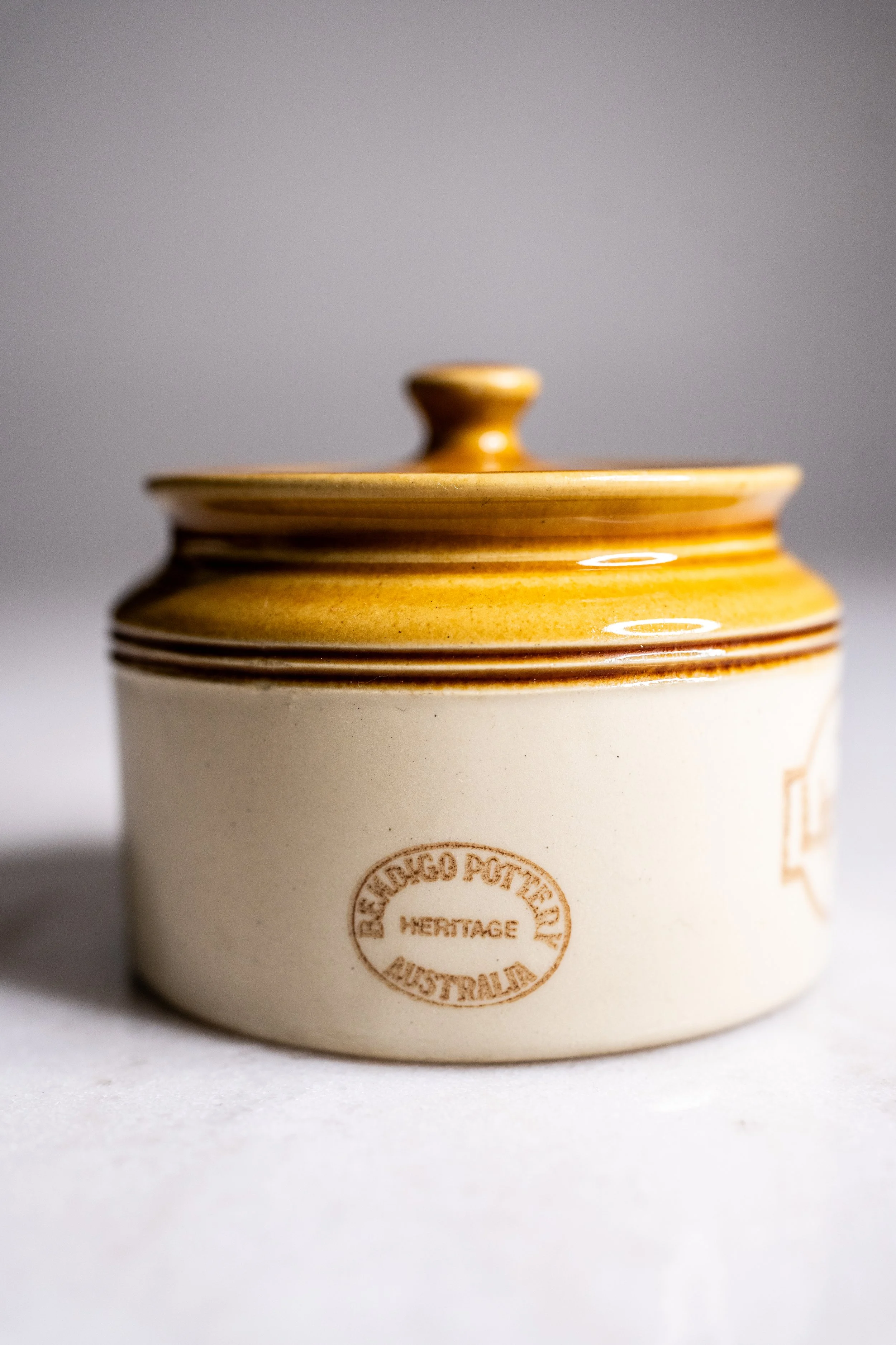1980s Bendigo Pottery Lipton Tea Crock | Collectible Australian Advertising Jar