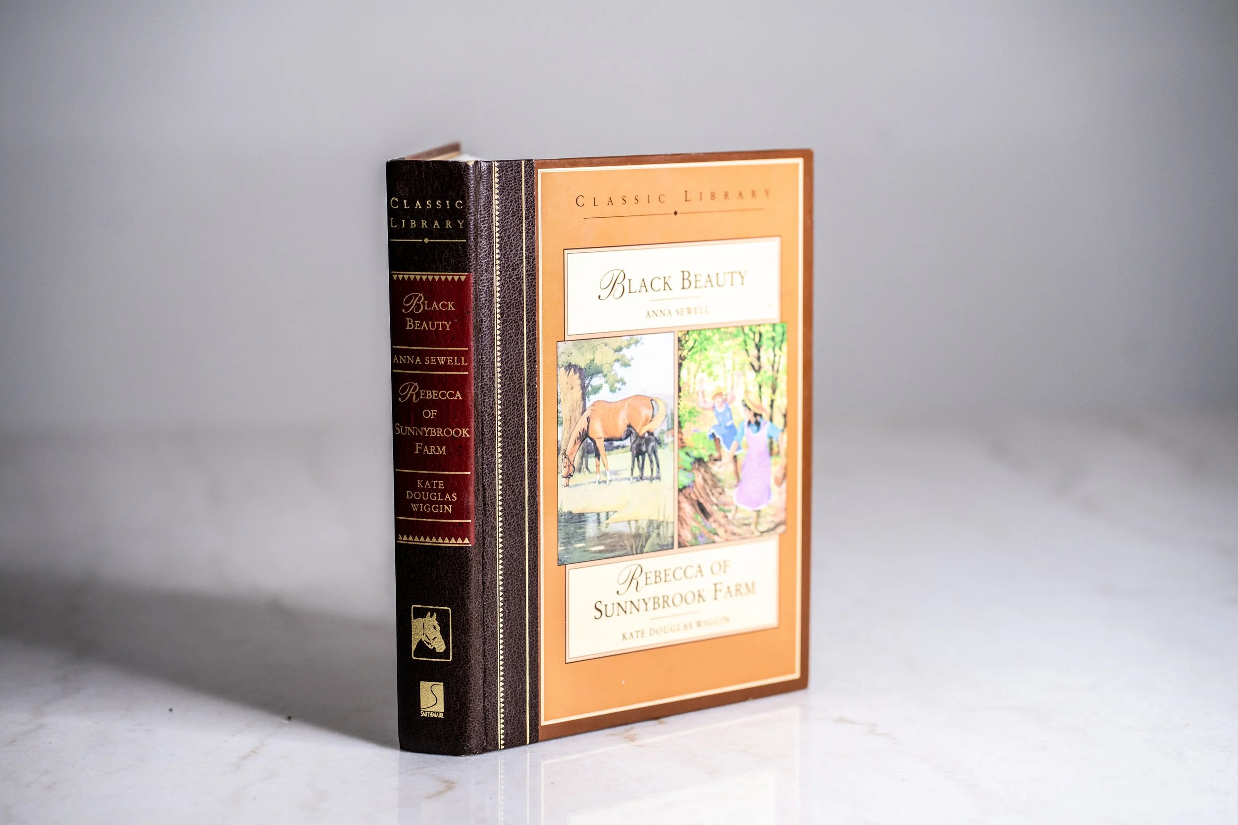 Vintage Classic Library Black Beauty & Rebecca of Sunnybrook Farm 2-in-1 Hardcover