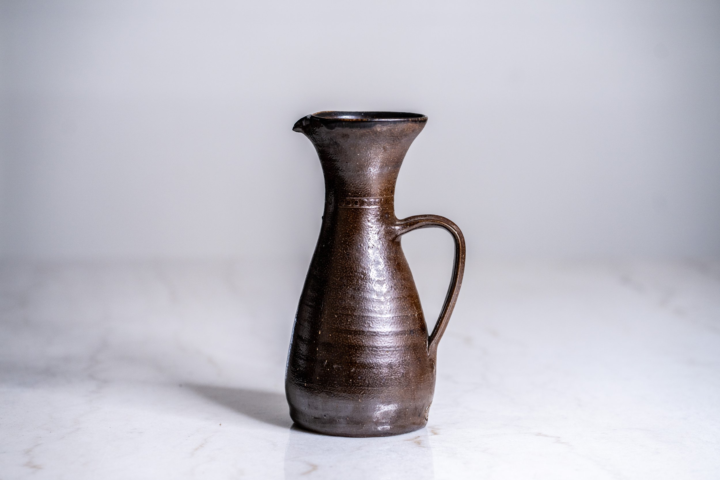Vintage Bendigo Pottery Epsom Ware Stoneware Pitcher – Stamped KT