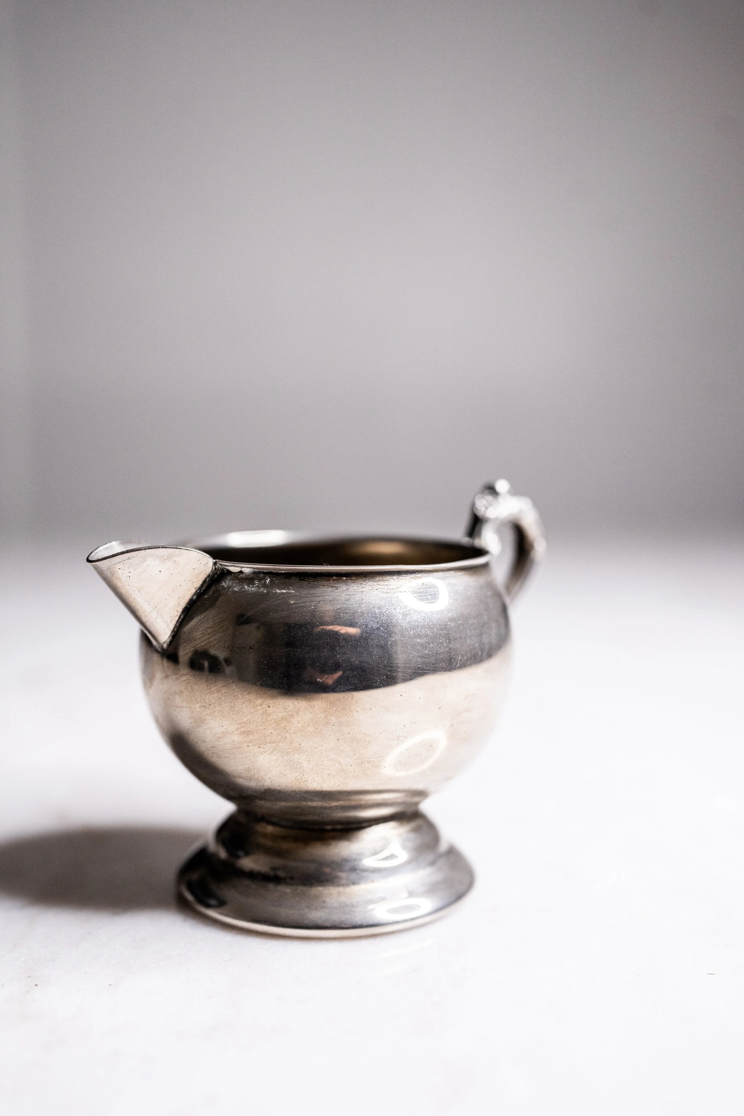 Mid-Century Vintage Ranleigh Australia Footed Silver Creamer