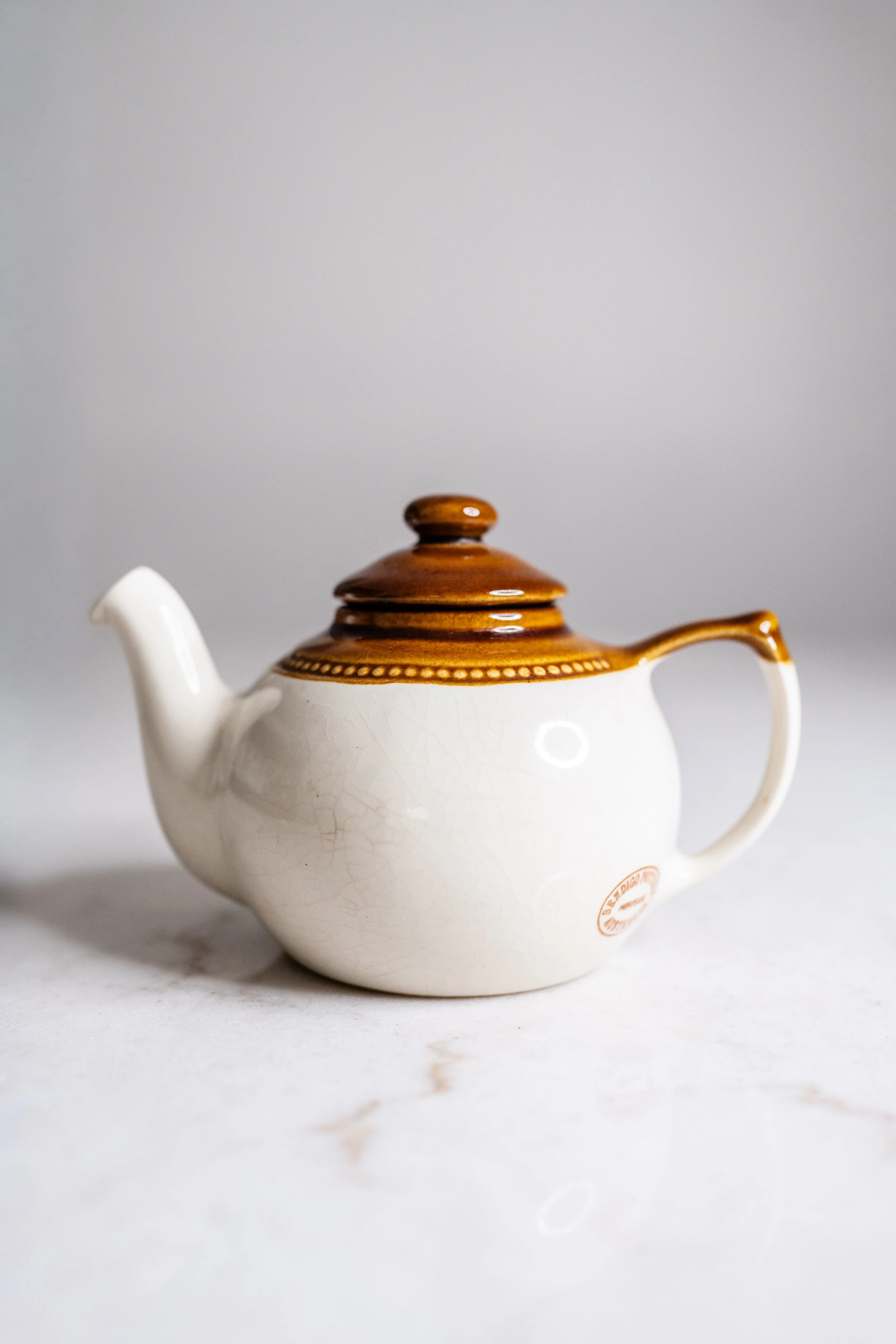 Vintage Bendigo Pottery Two-Tone Heritage Teapot