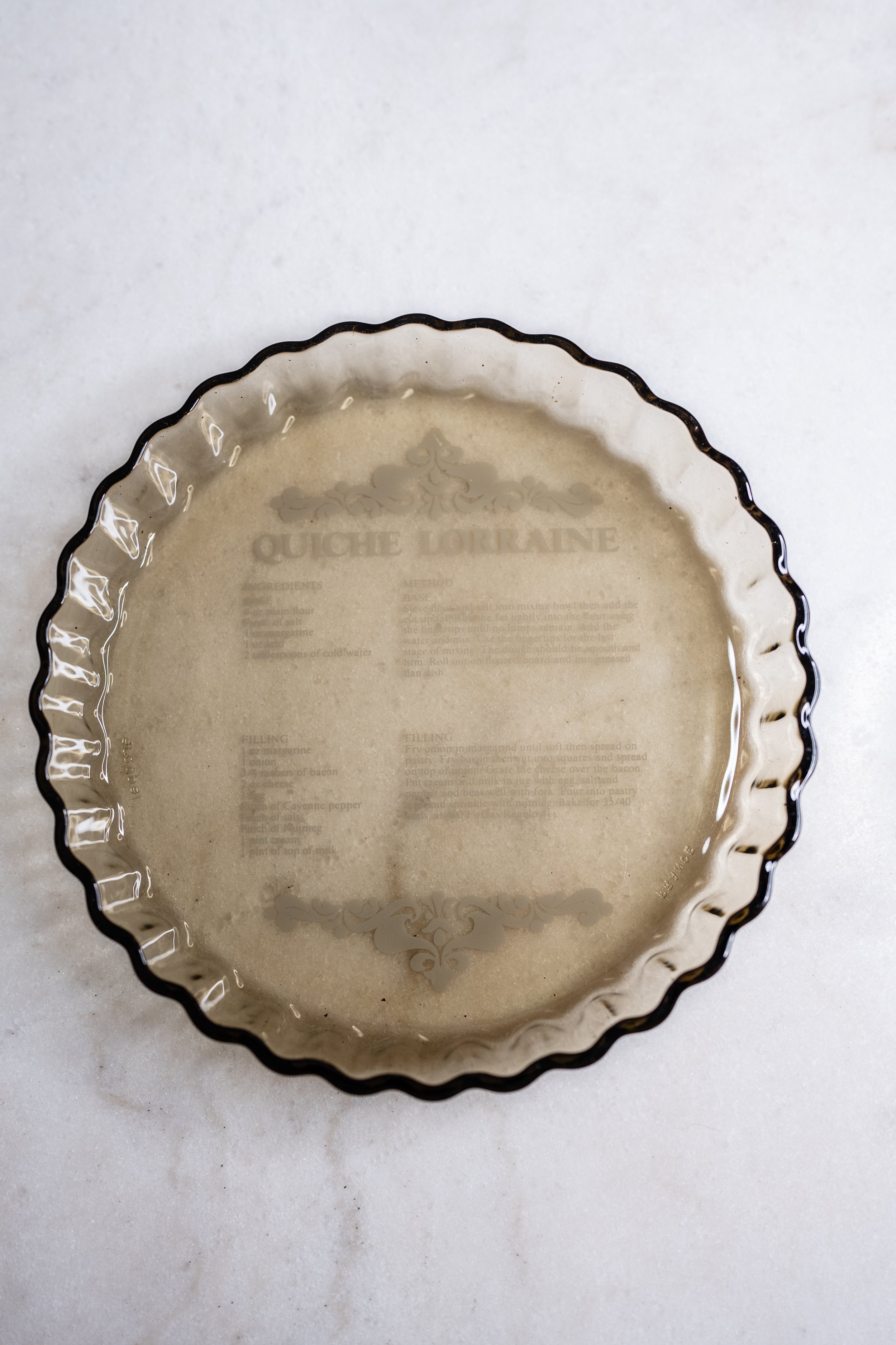 Vintage Arcopal Smoked Glass Small Recipe Dish