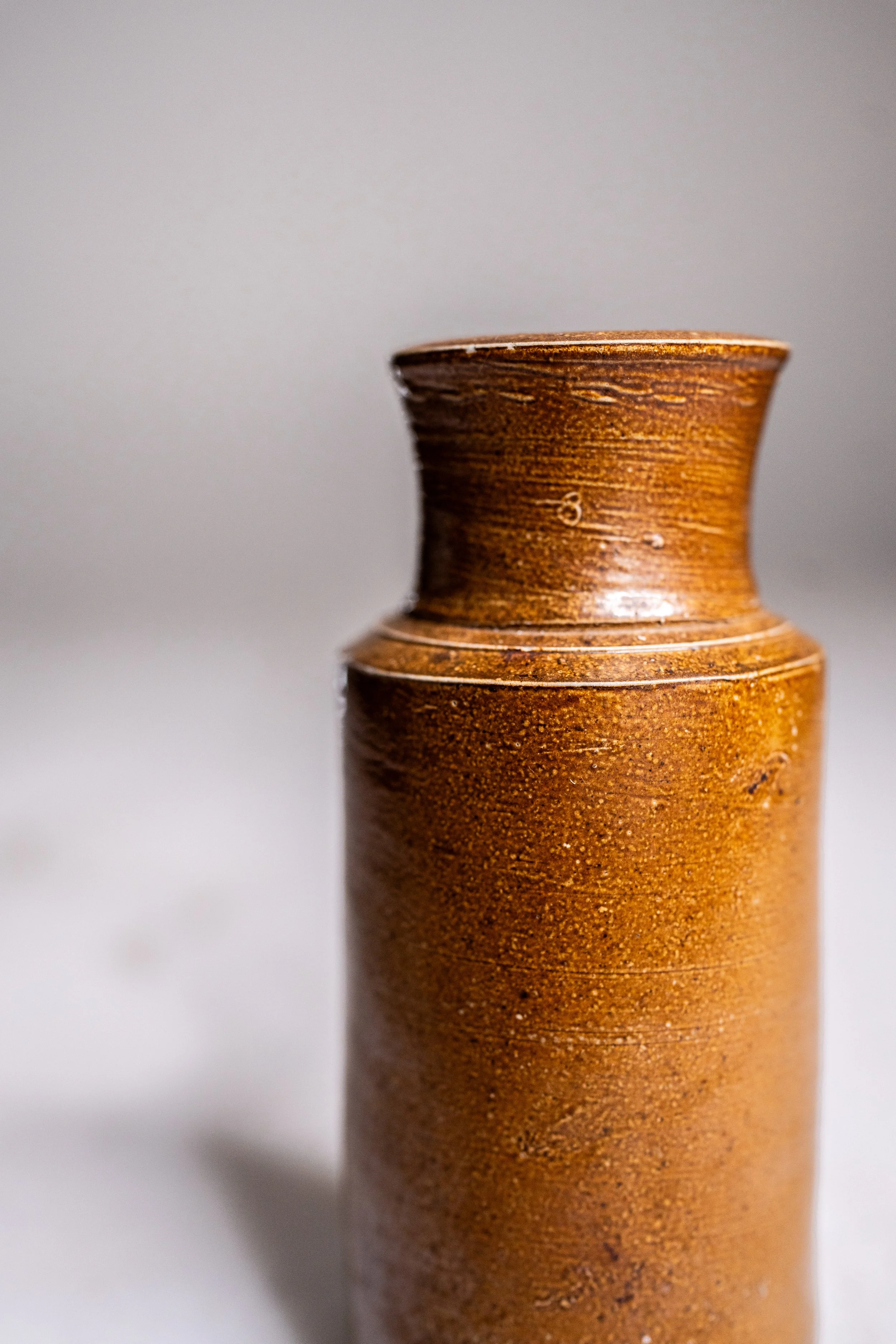 Antique 19th Century Salt Glazed Stoneware Bottle