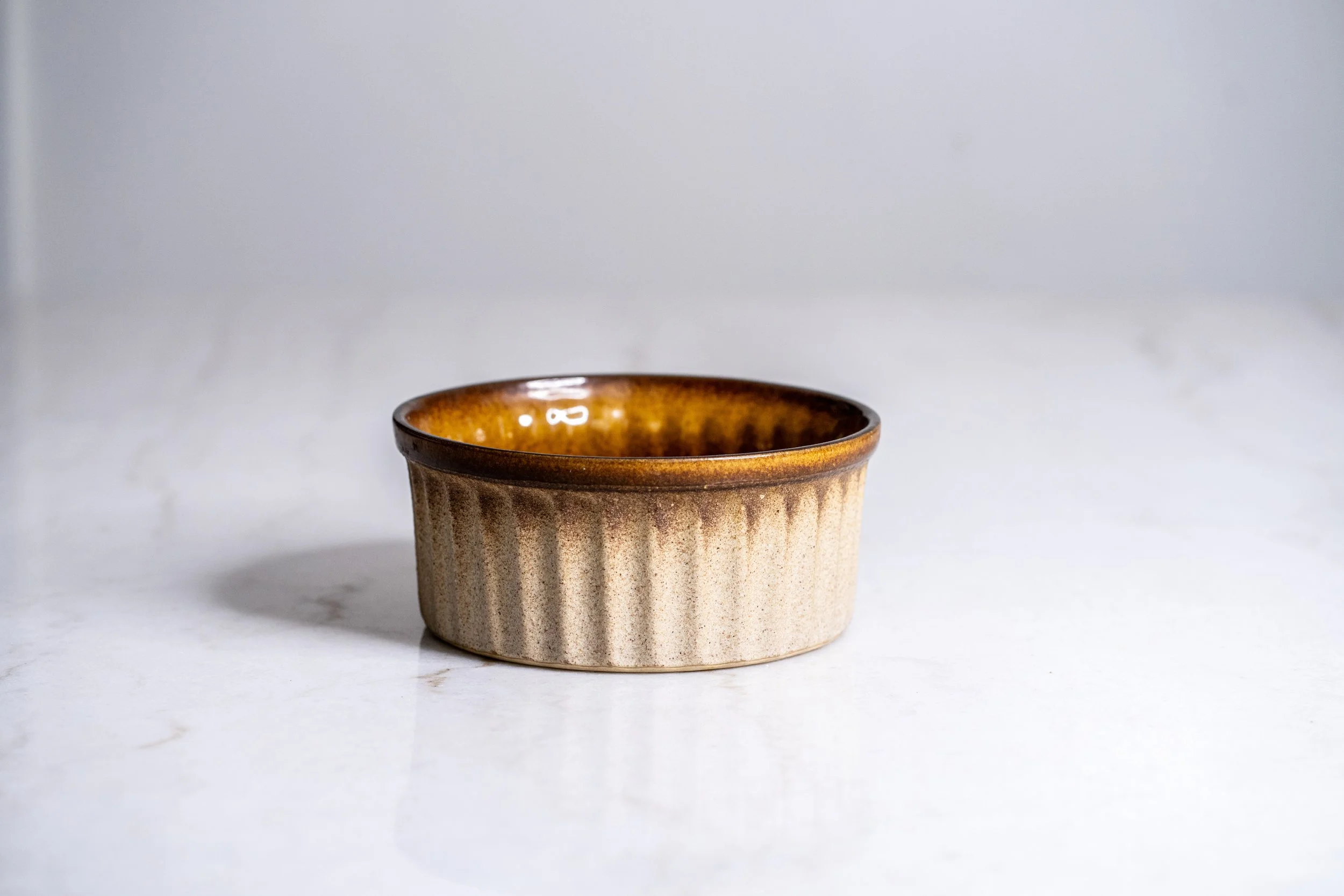 Housewares International "Honey Dipped" Ribbed Ceramic Baking Dish