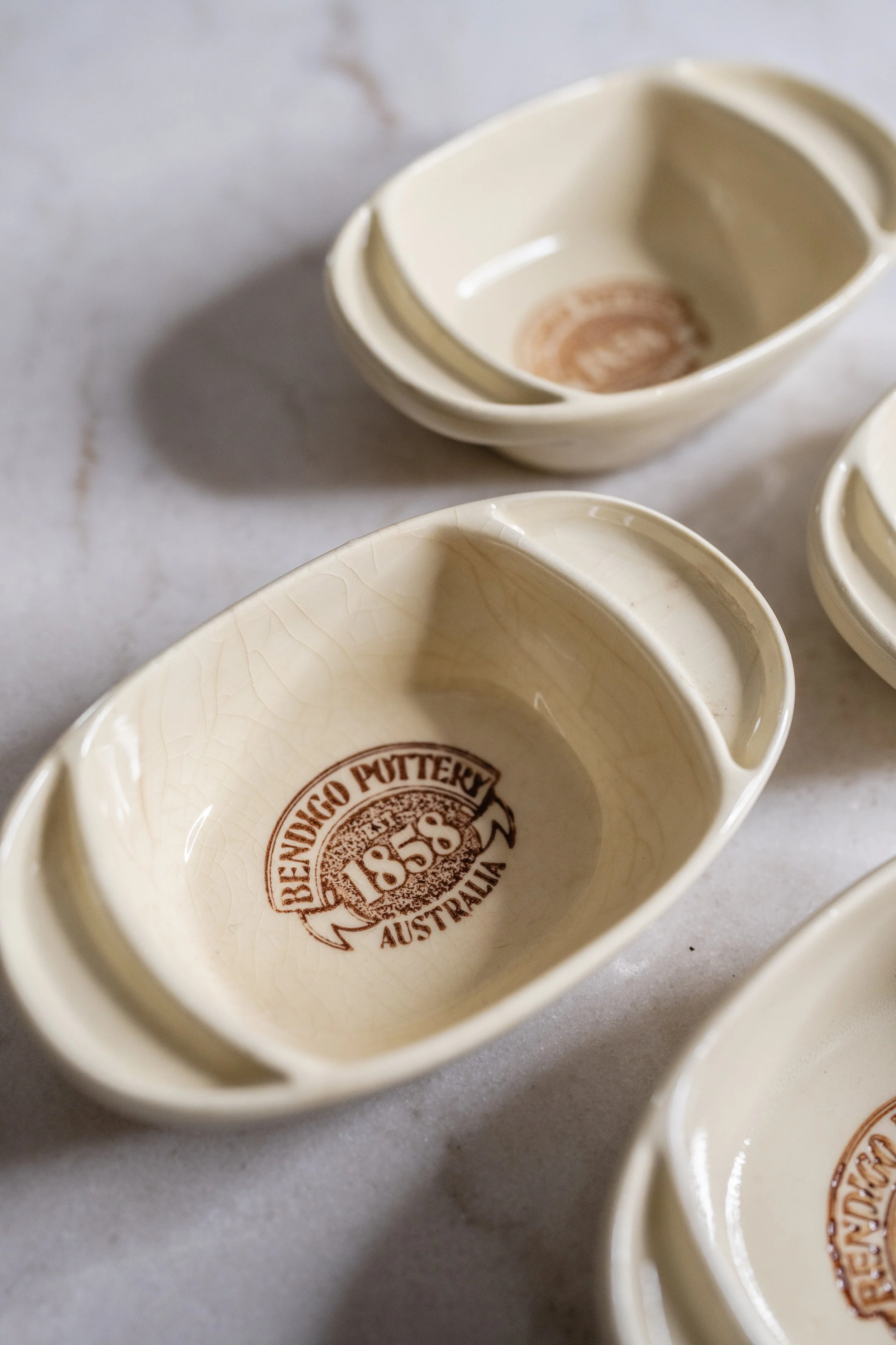 Vintage Bendigo Pottery Heritage Australia Divided Olive and Condiment Dish