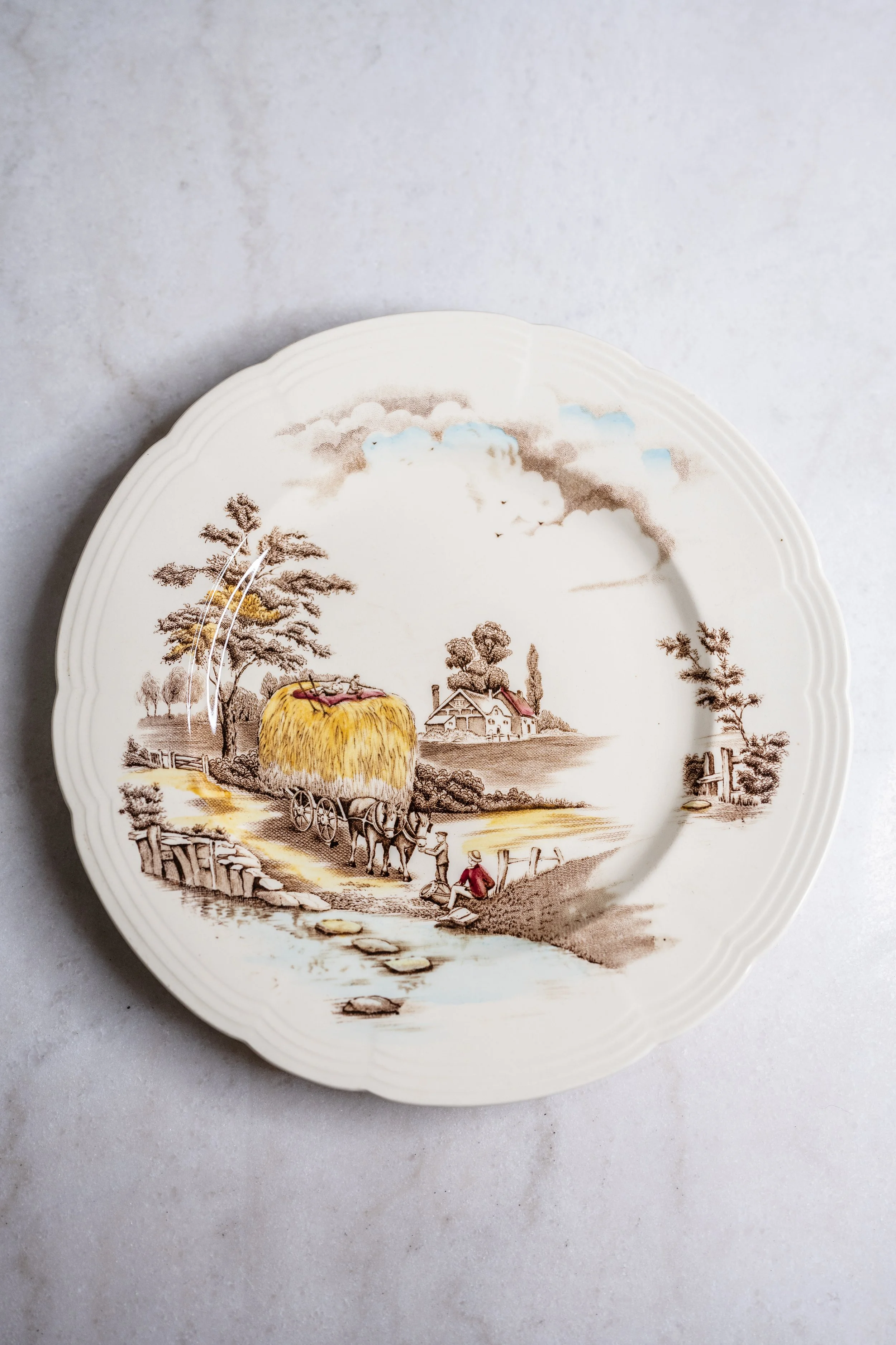 Vintage Alfred Meakin The Ride Home Dinner Plate