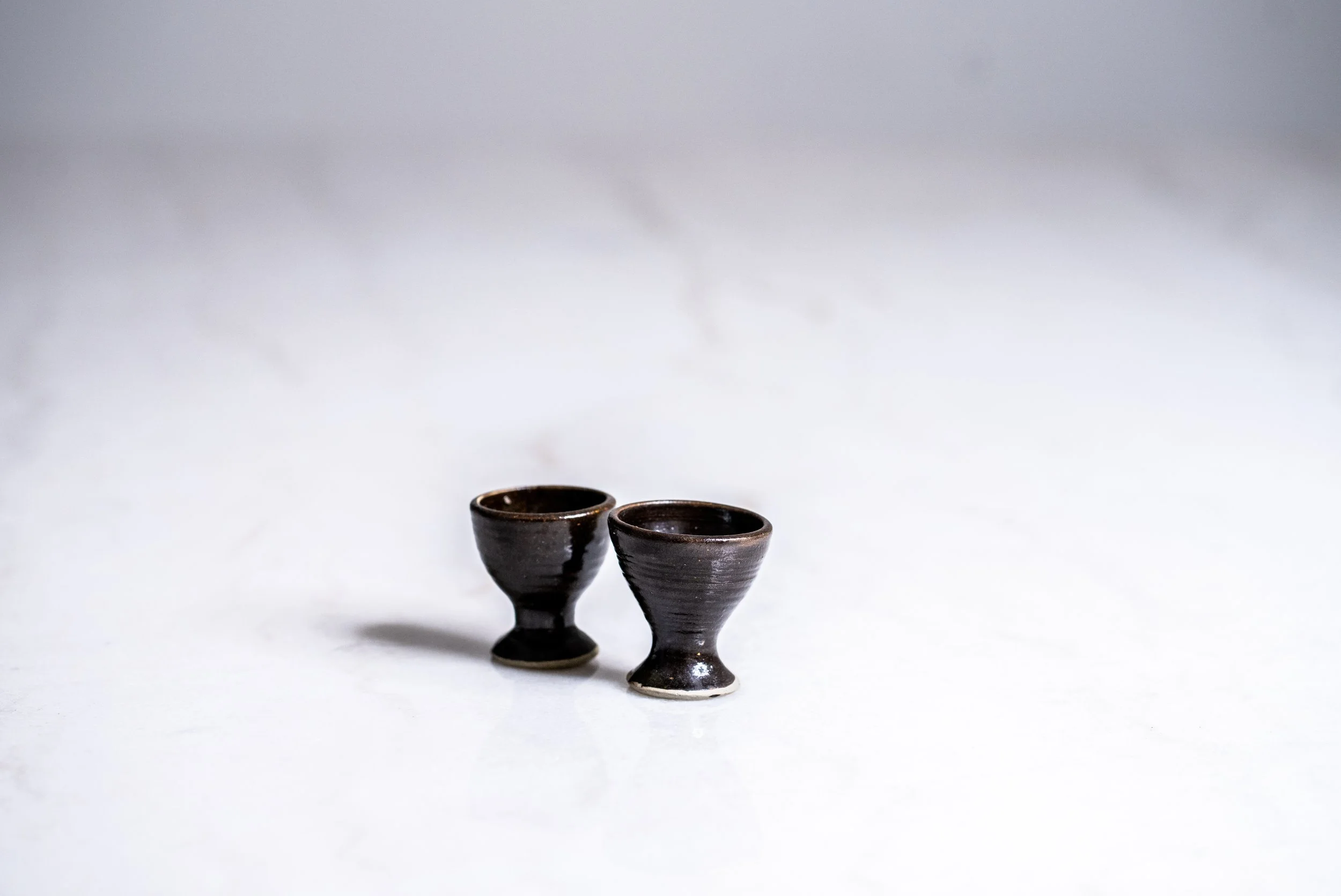 Vintage Bendigo Pottery Epsom Ware Stoneware Egg Cups (Pair)