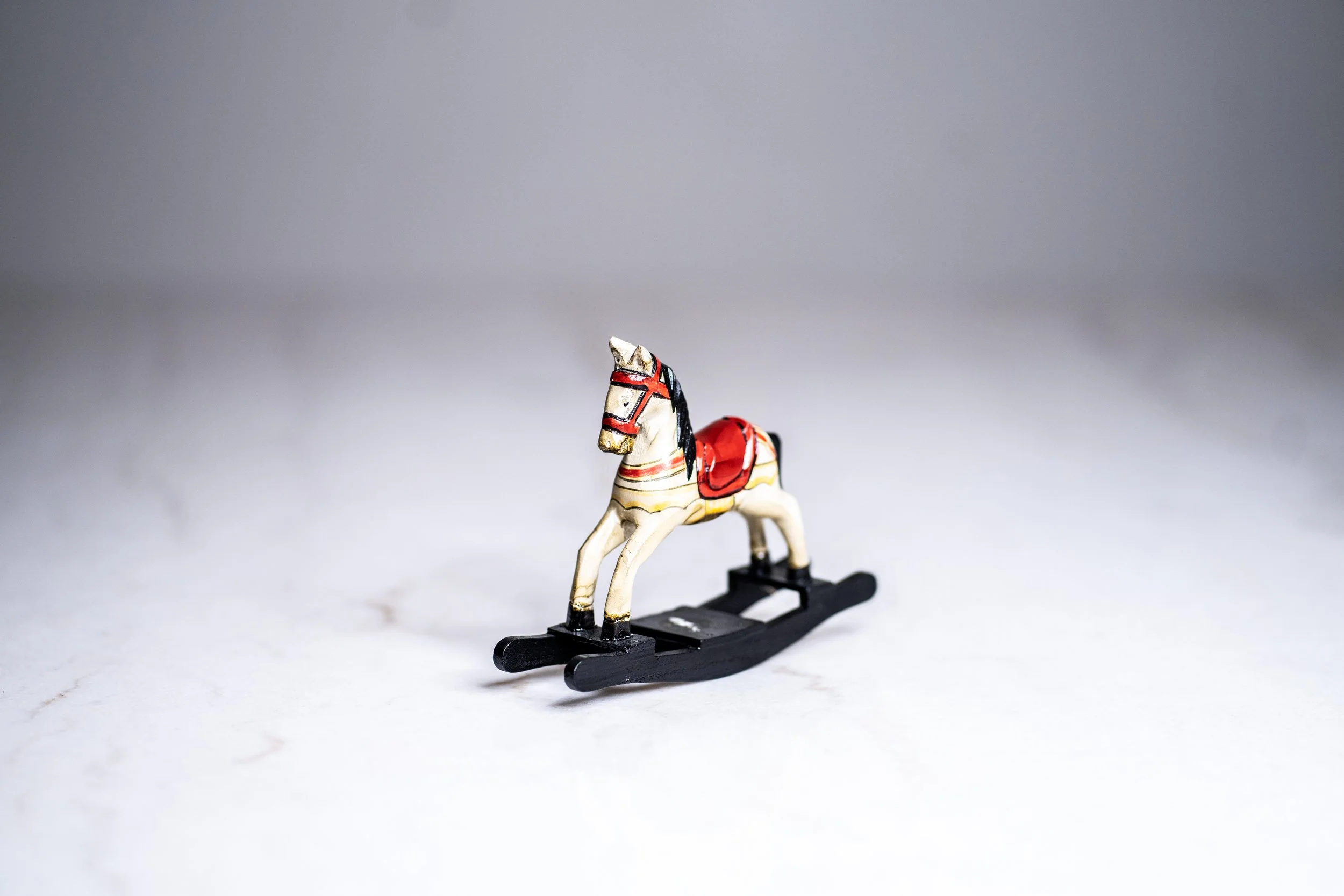 Vintage Heinrich C Preis West German Wooden Rocking Horse Figurine