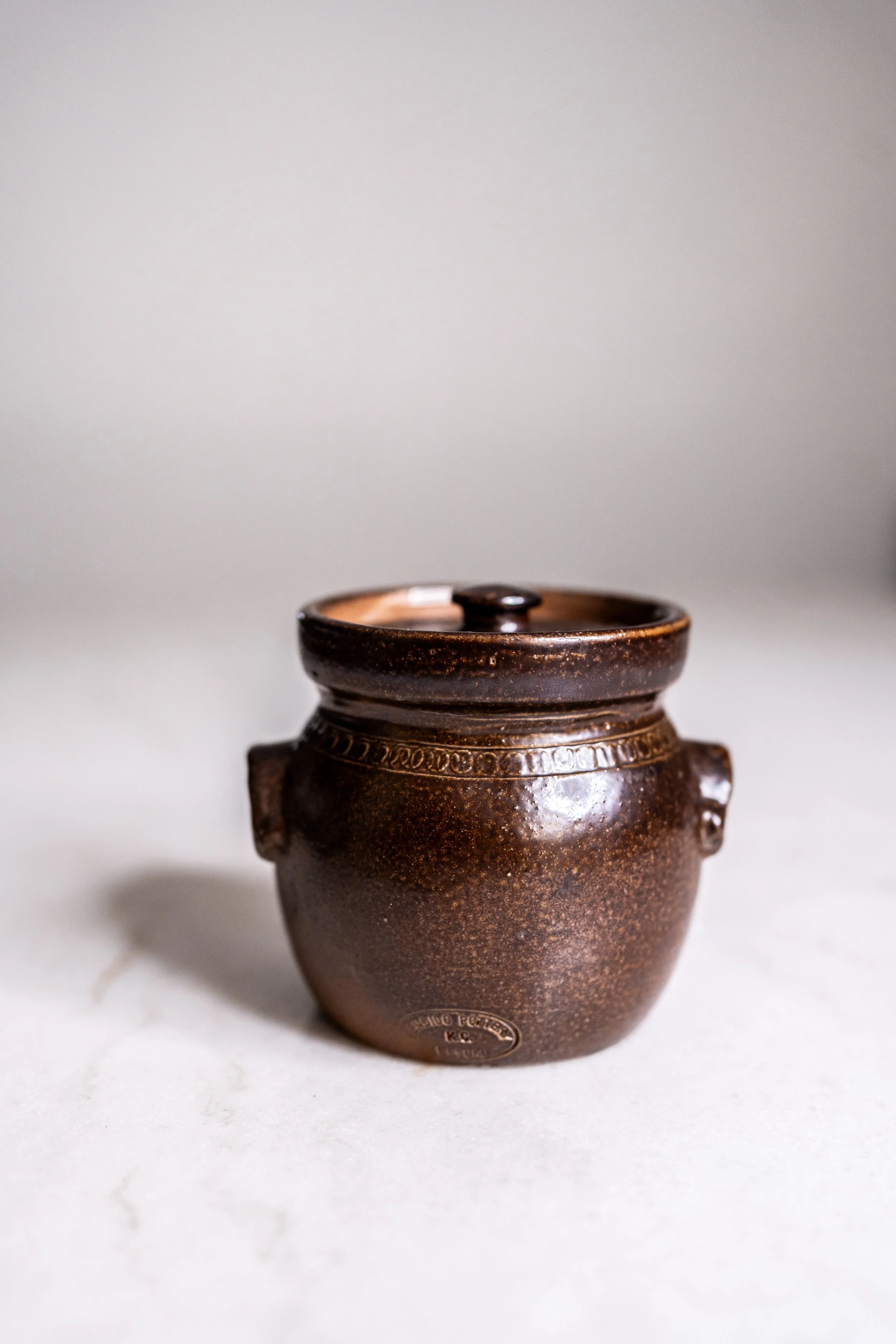 Vintage Bendigo Pottery Epsom Ware Small Lidded Spice/Sugar Jar