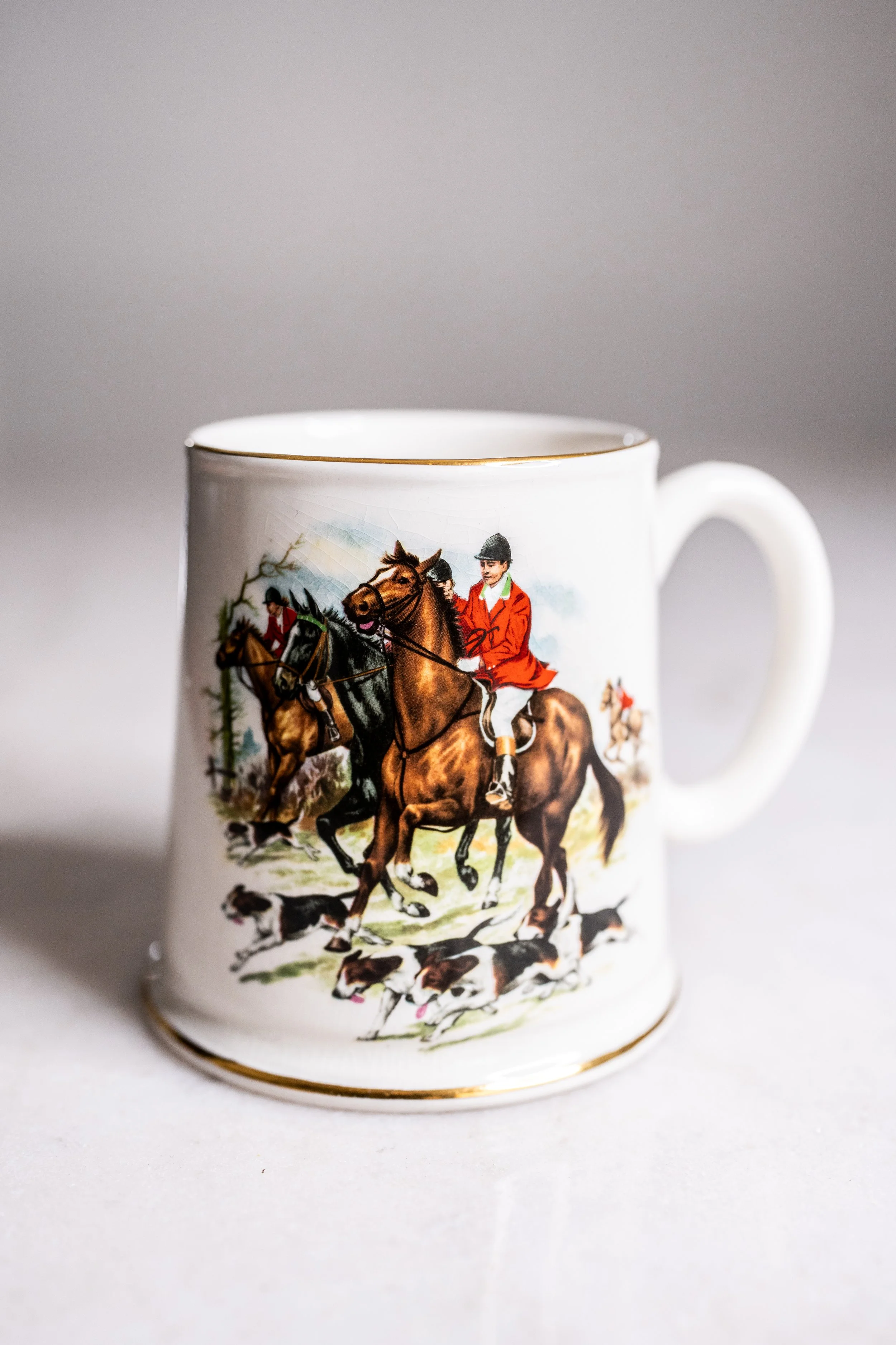 Old Foley Staffordshire Traditional Hunting Scene Tankard