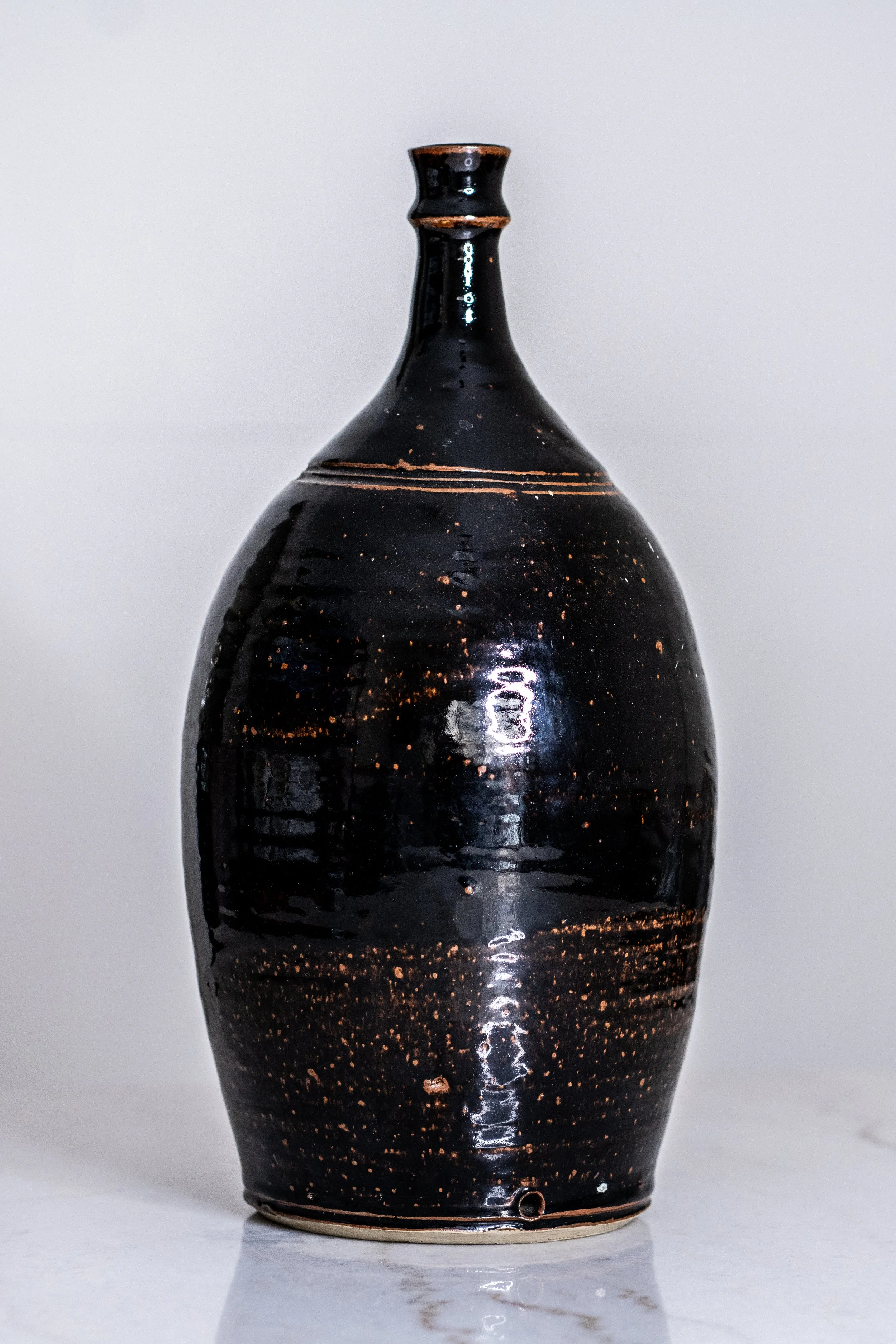 Vintage stoneware pottery carafe