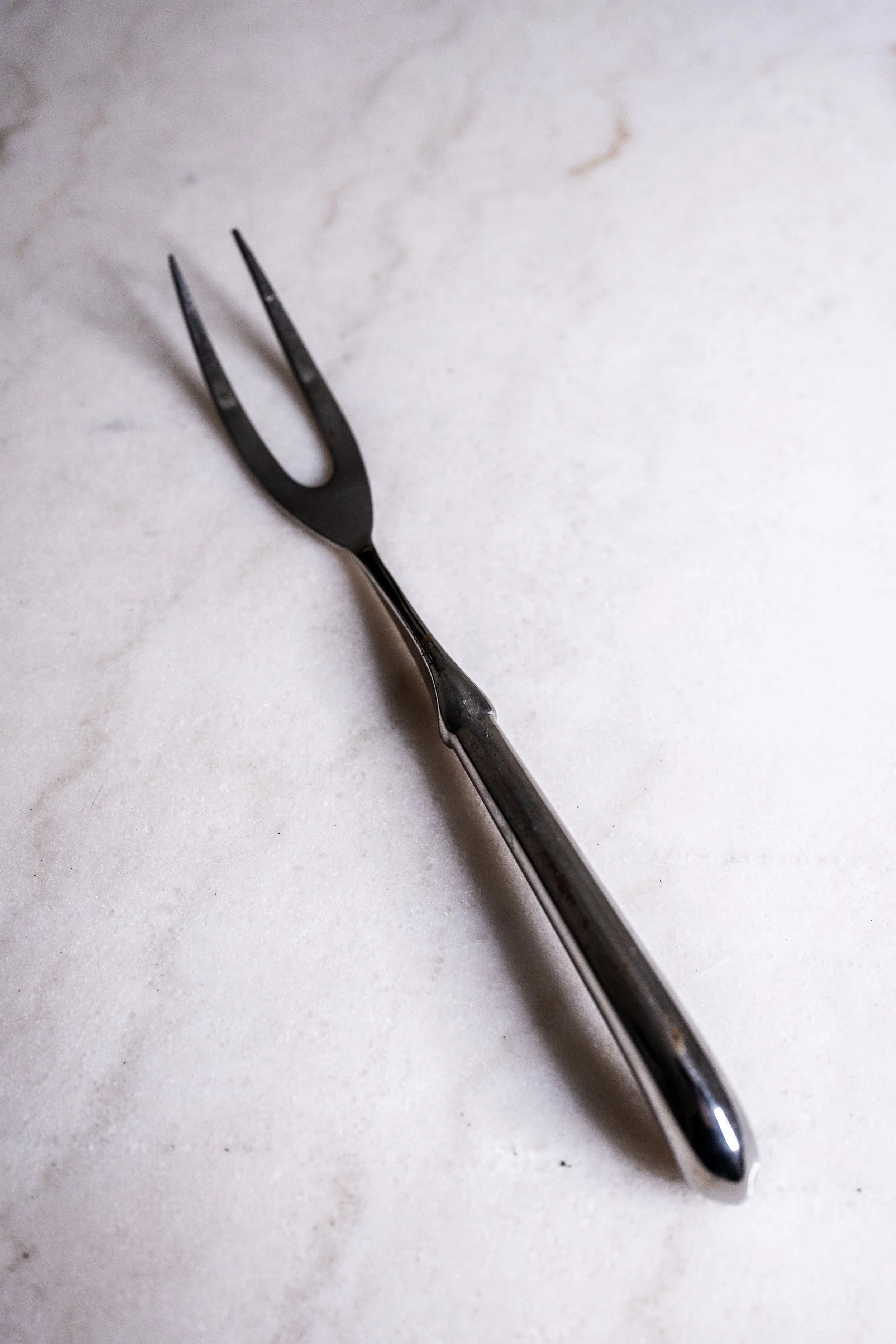 Vintage Stainless Steel Two-Prong Meat Carving & Serving Fork