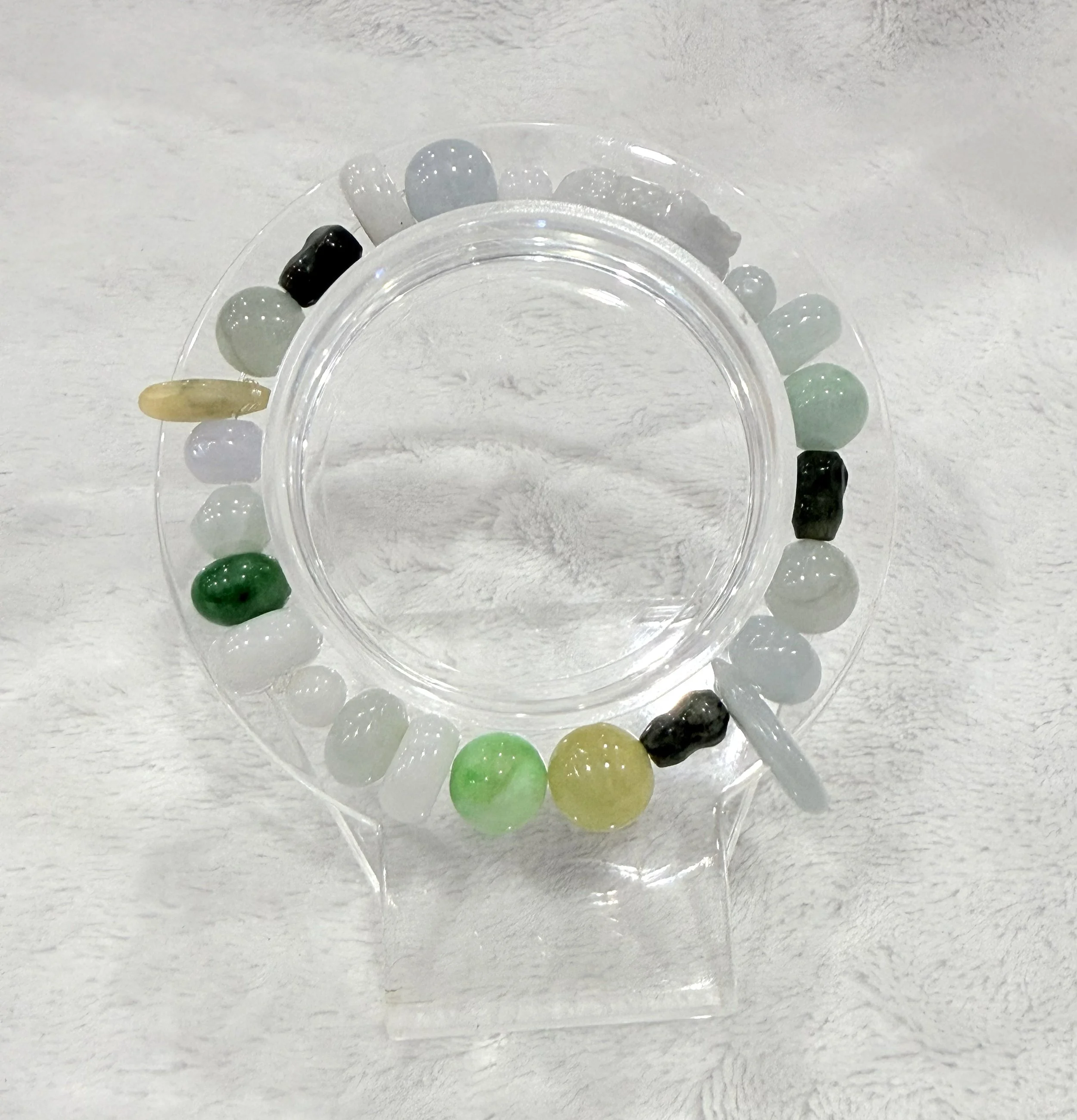 Jade Pixiu Charm Stack