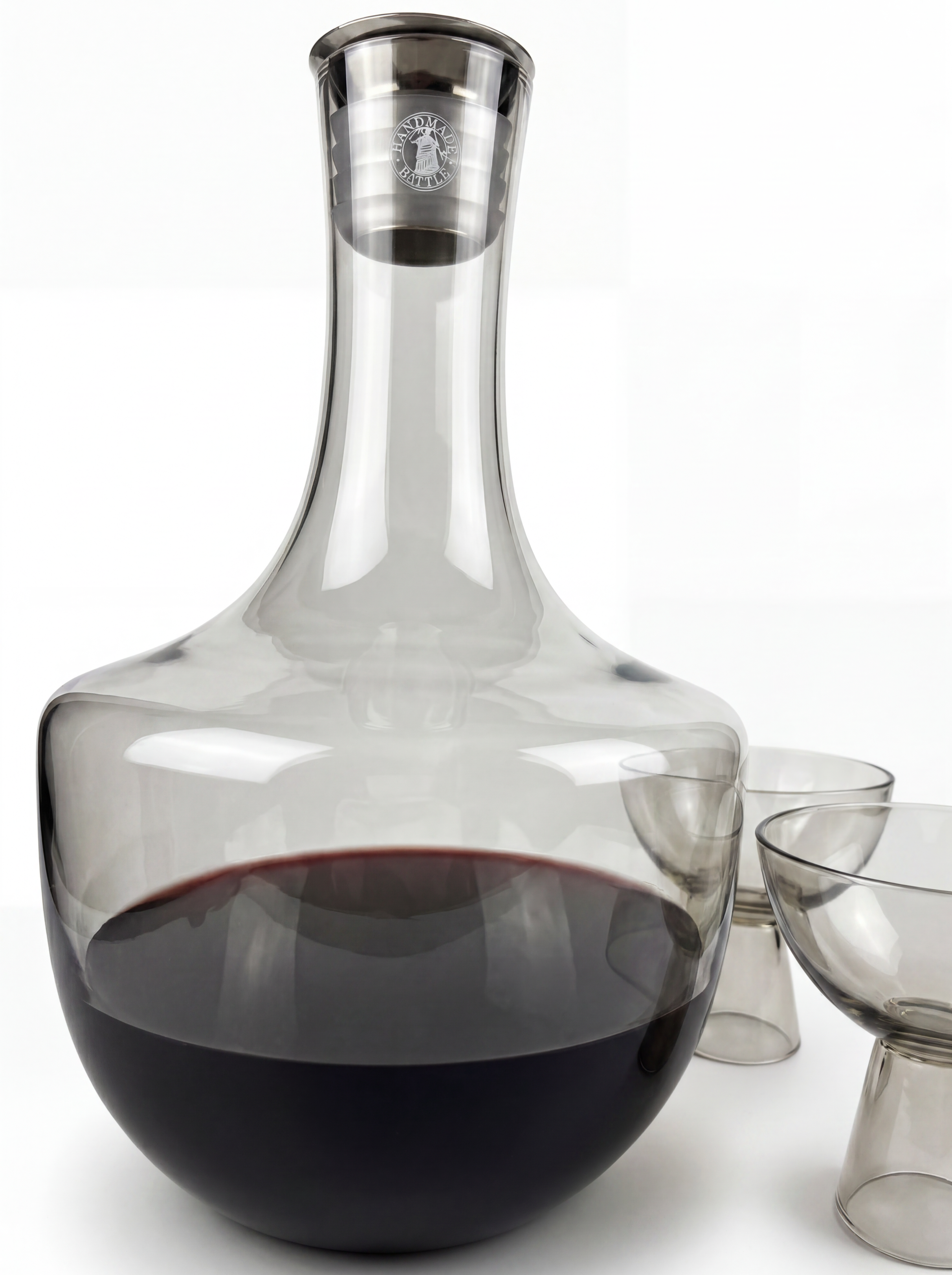 Vintage Ikea 'Hamta' Smoke Glass Decanter