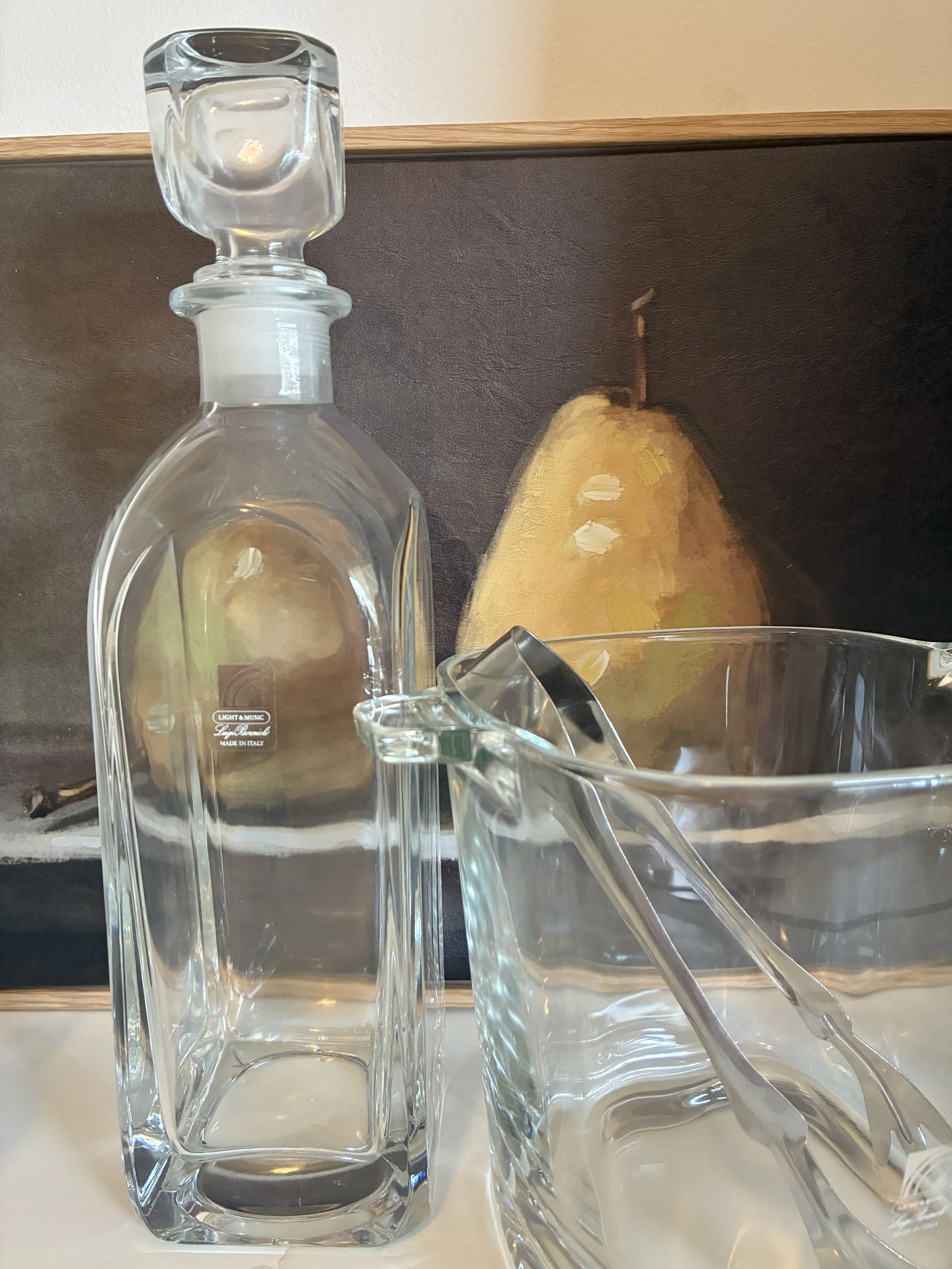 Luigi Bormioli 1980s Decanter and Ice Bucket Set