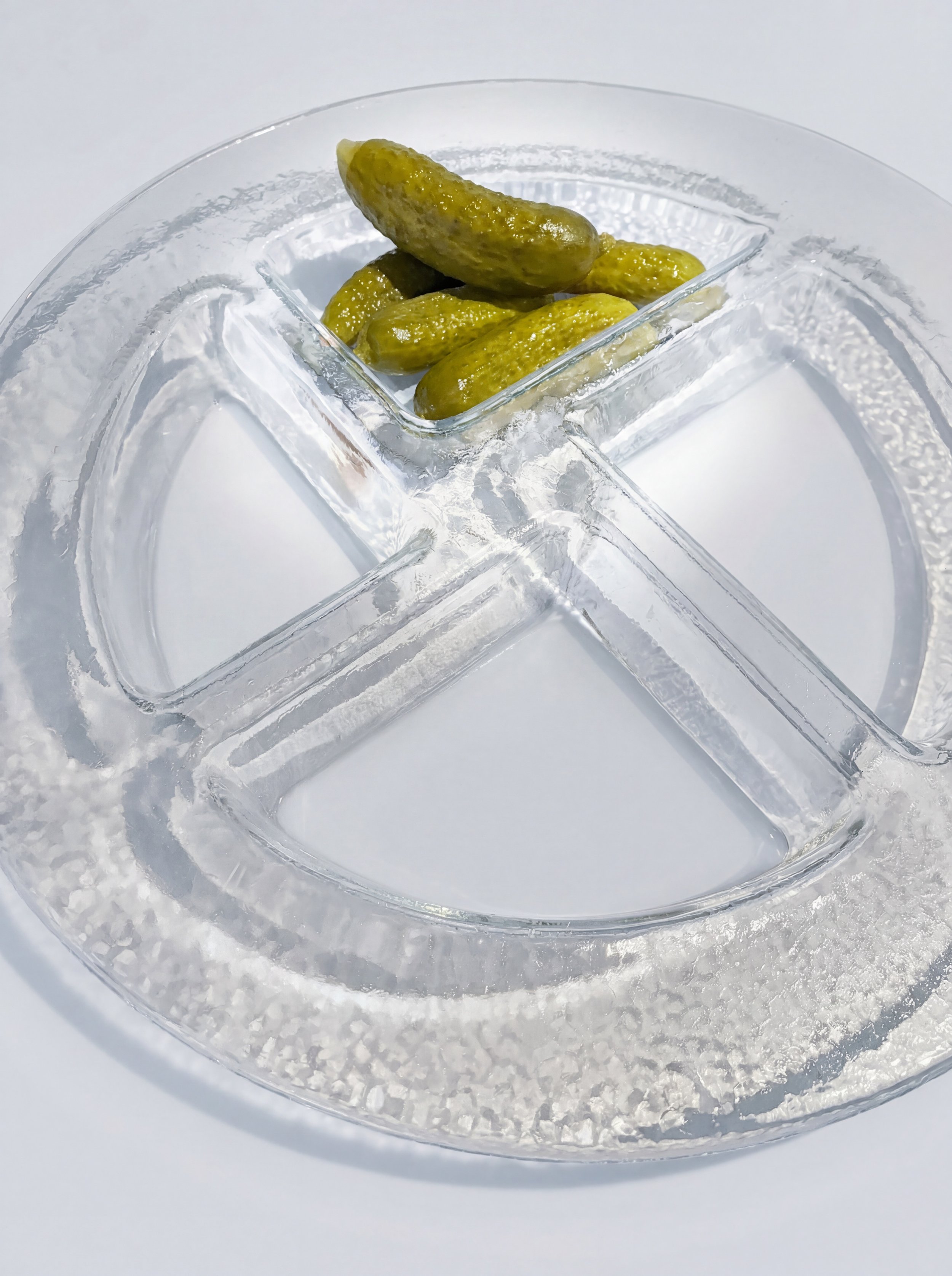 Brutalist IVV Italian Glass Serving Platter