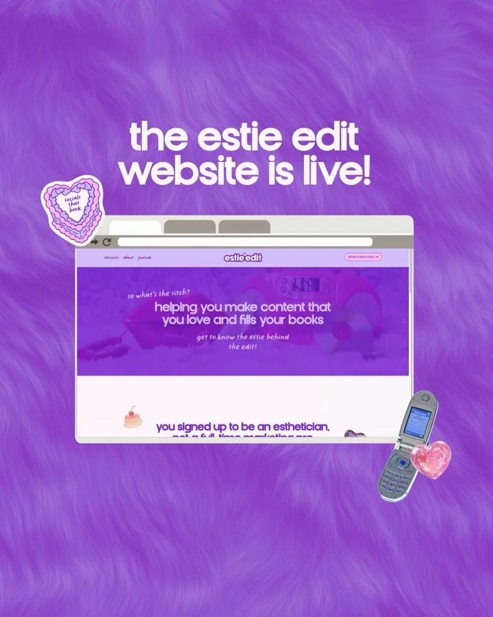 I have been so excited to see this go live, and the moment is finally here 🥹🥳

my new website (thanks to @marmaladestudioco) really reflects my vision for The Estie Edit as a brand, and my goals as a social media strategist for solo estheticians 💖