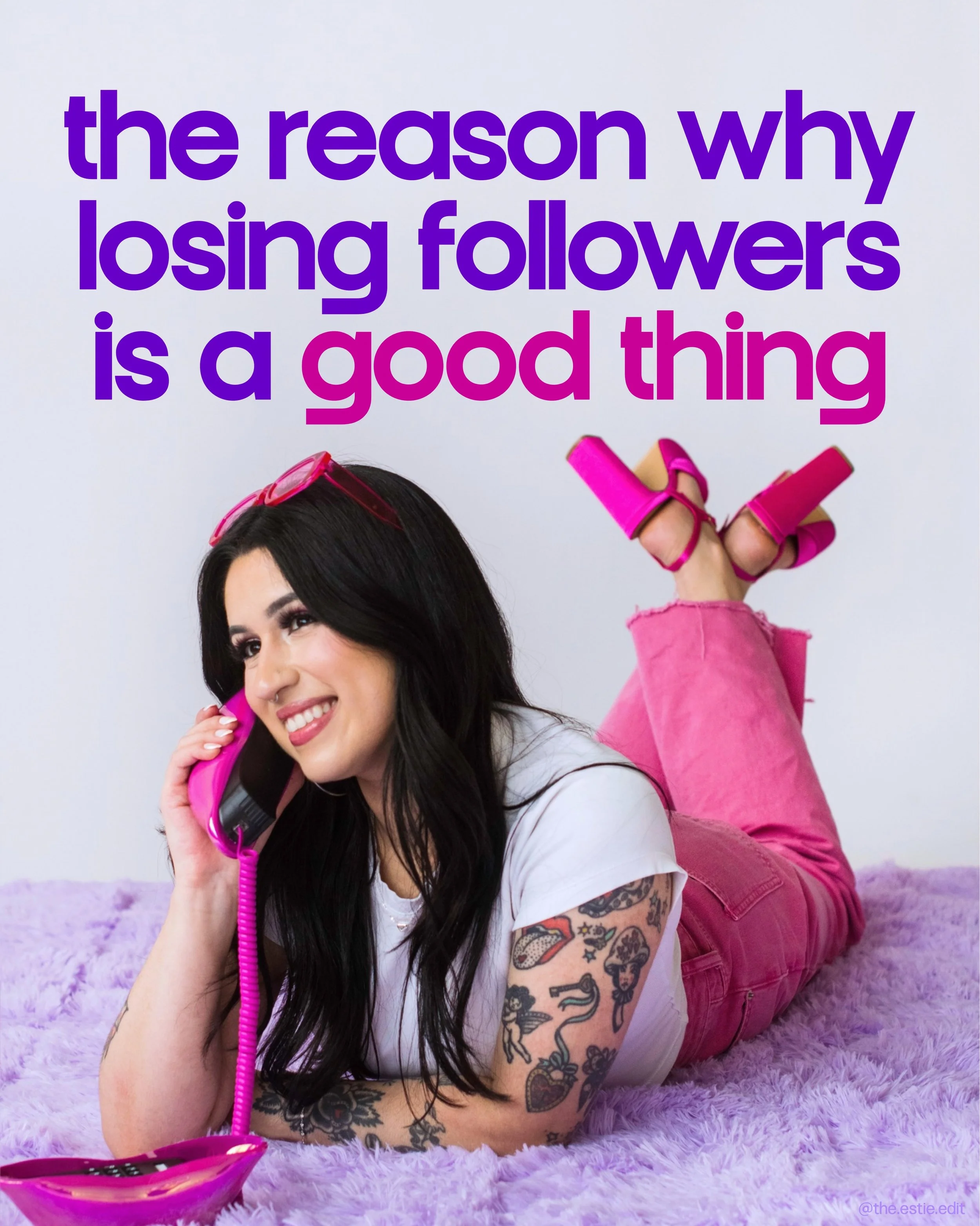 losing followers on your esthetics business page can feel like rejection, but what if I told you it could actually be a clear sign of attraction + alignment? 🦋

when you show up as your most authentic self and create content specifically for your dr
