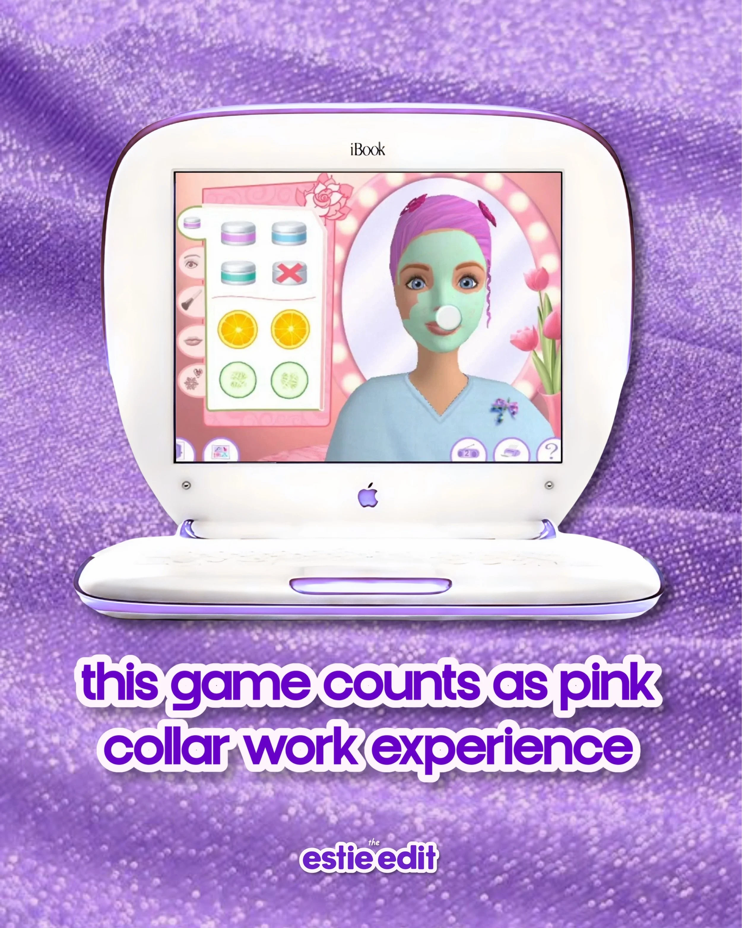 if you played any of these games as a kid, you&rsquo;re *probably* working in the pink collar industry now 🤭

which one of these nostalgic 2000&rsquo;s beauty games was your favorite? 🥹💖