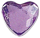Purple heart-shaped gemstone or jewelry piece