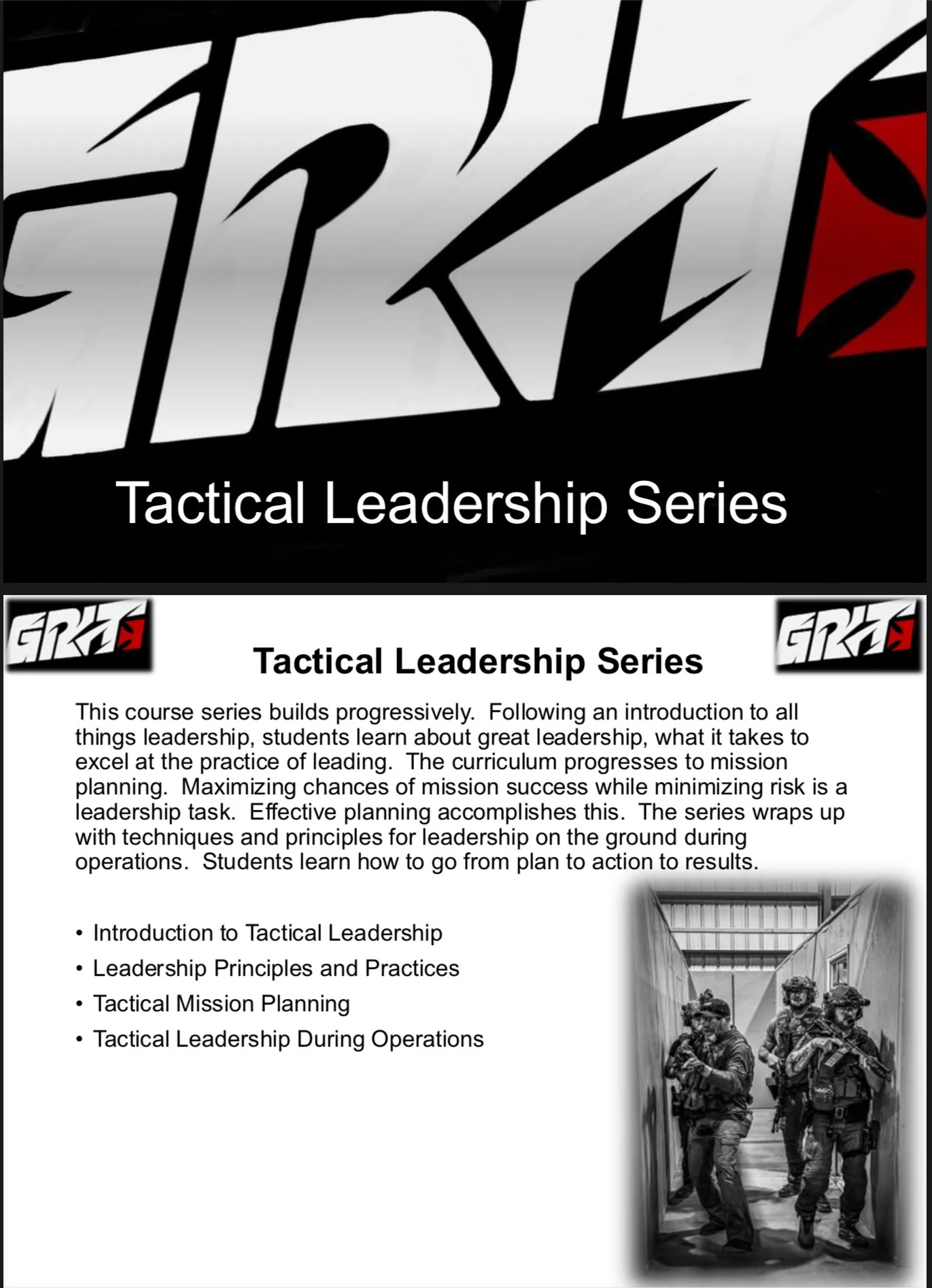 TACTICAL LEADERSHIP SERIES