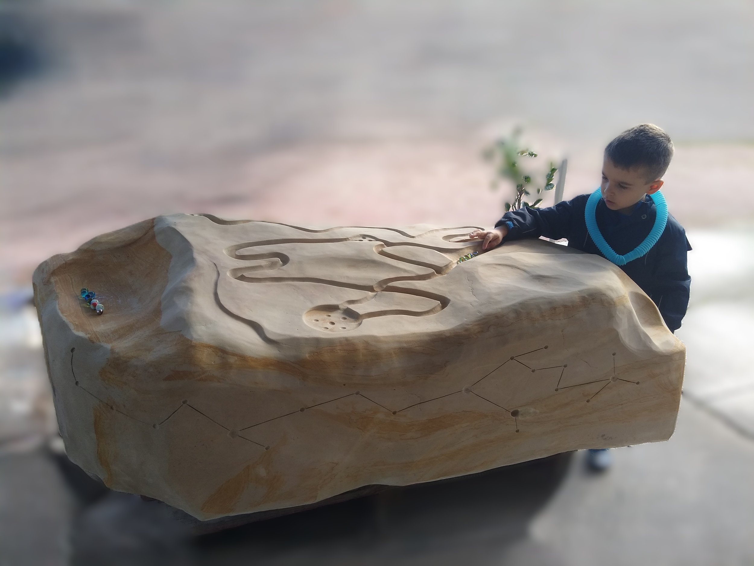 Interactive public art stone sculpture playground playspace Western Australia Perth