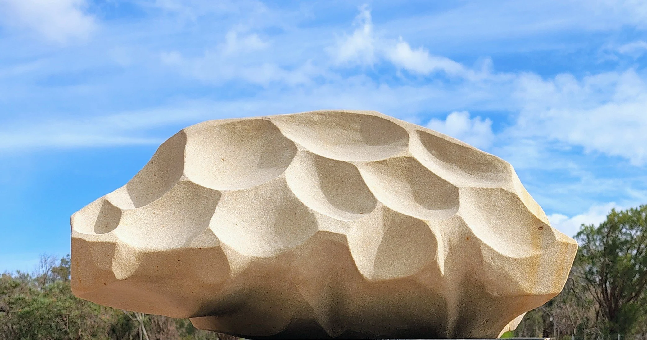 Interactive public art stone sculpture playground playspace Western Australia Perth
