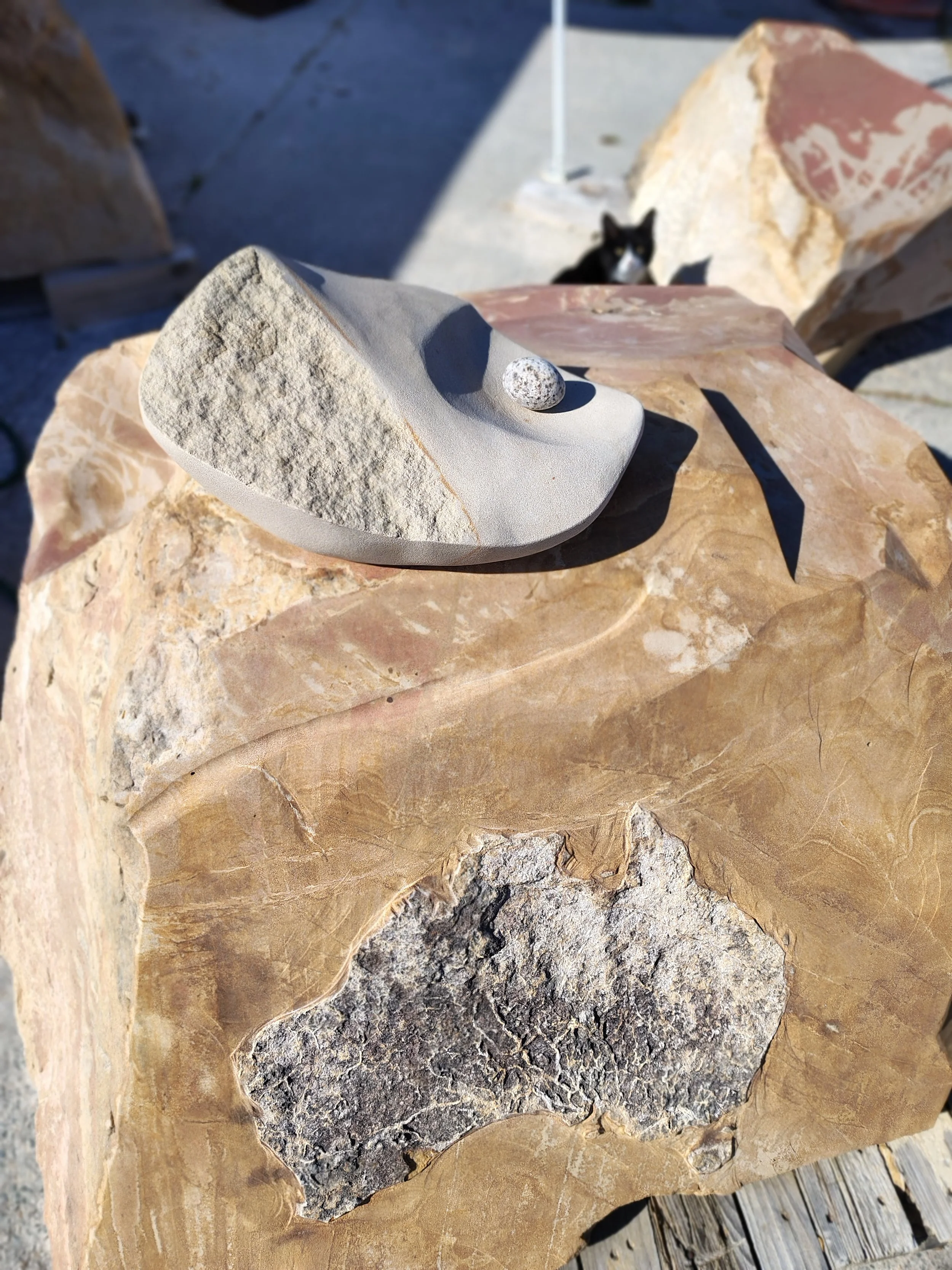 Interactive public art stone sculpture playground playspace Western Australia Perth