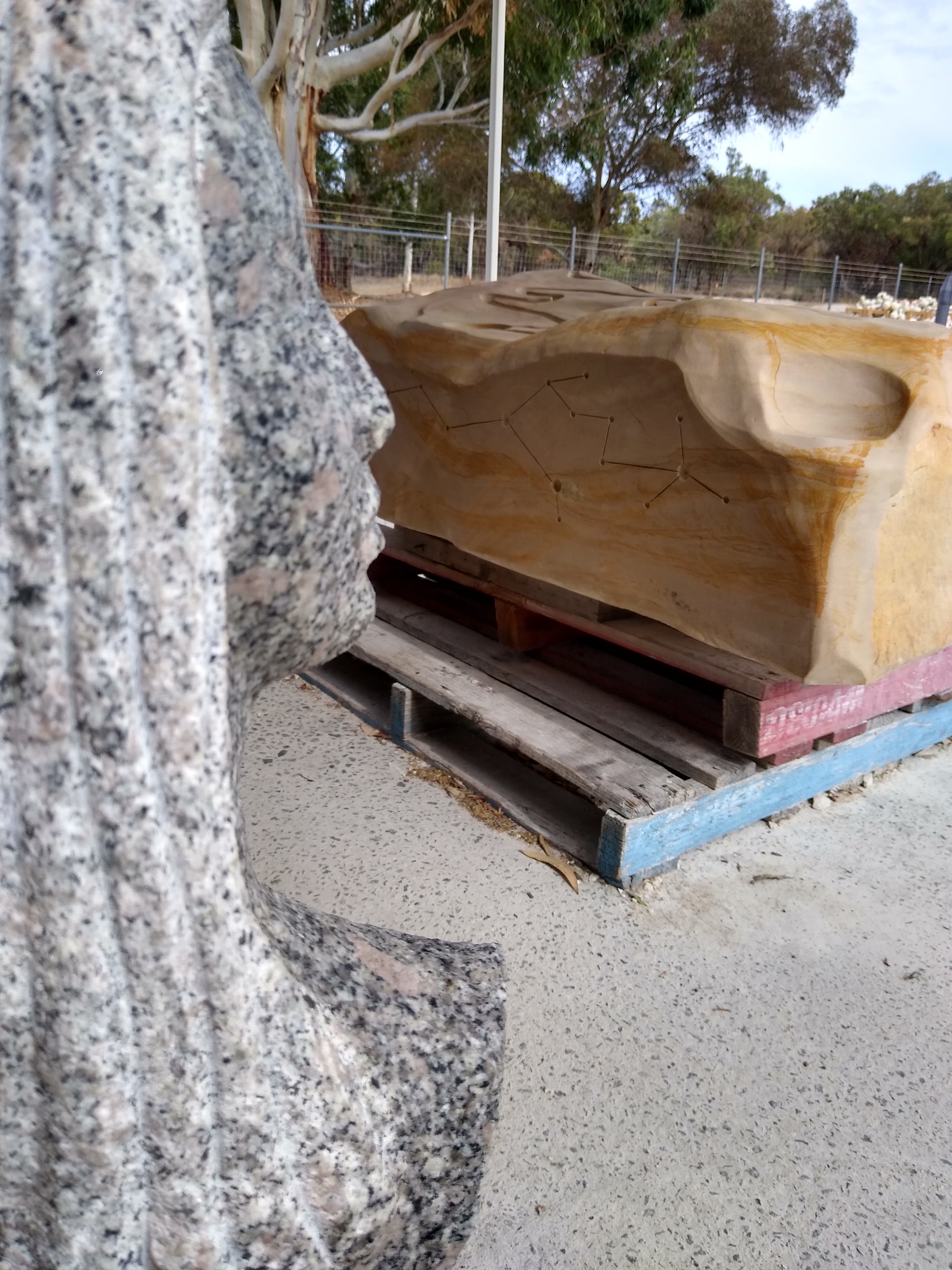 Interactive public art stone sculpture playground playspace Western Australia Perth