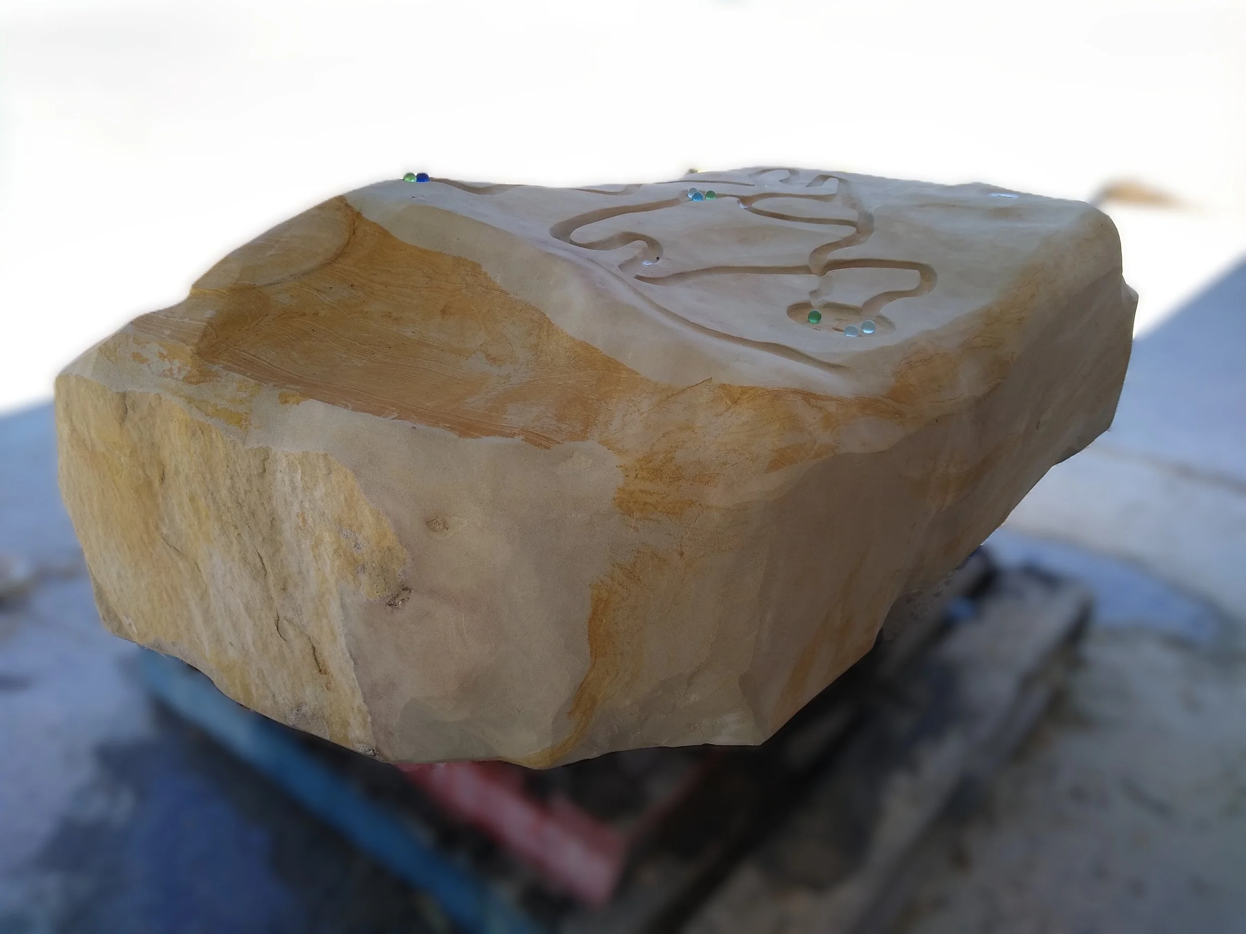 Interactive public art stone sculpture playground playspace Western Australia Perth