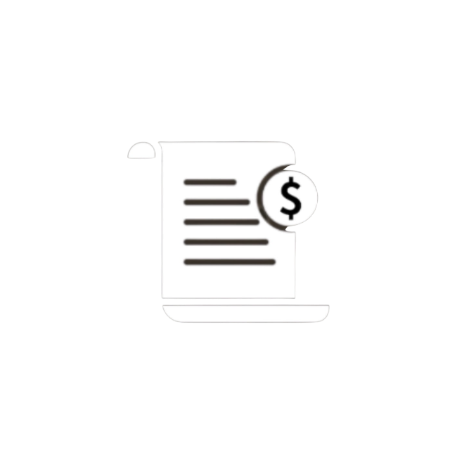 Document with a dollar sign icon on the right side.