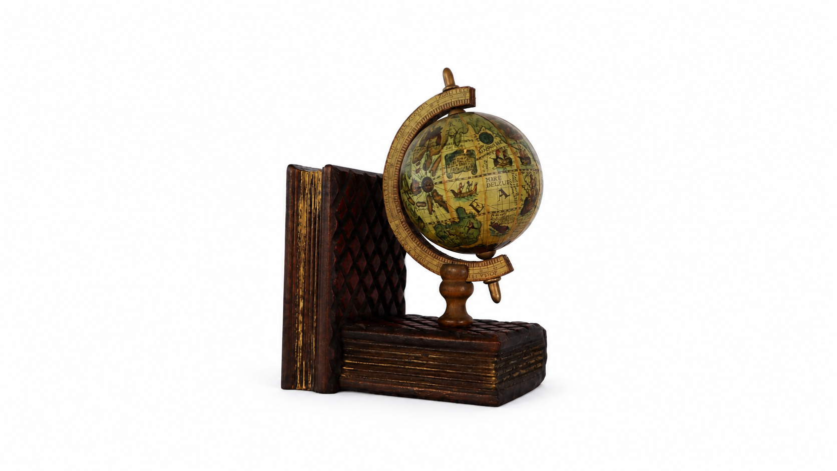 Vintage Explorer Globe Bookends