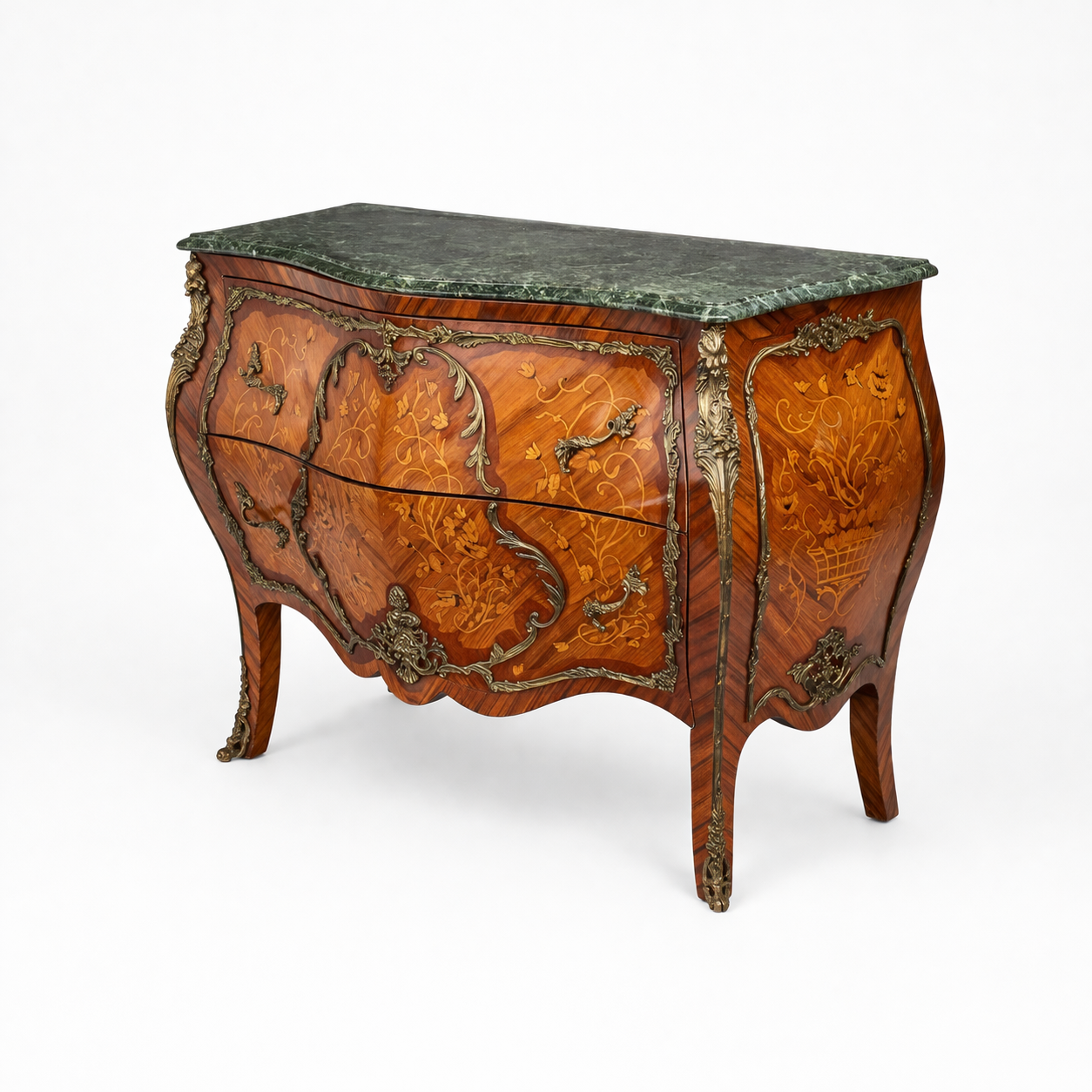 Antique French Louis XV Revival Bombe Commode