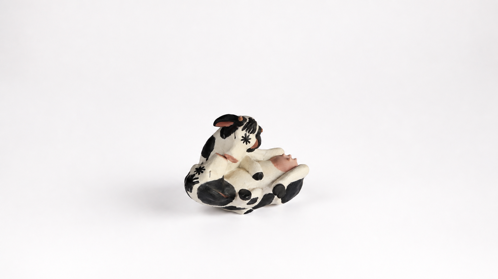 The "Kissing Cows" of ML Lima, NY — Handmade Folk Art Ceramic