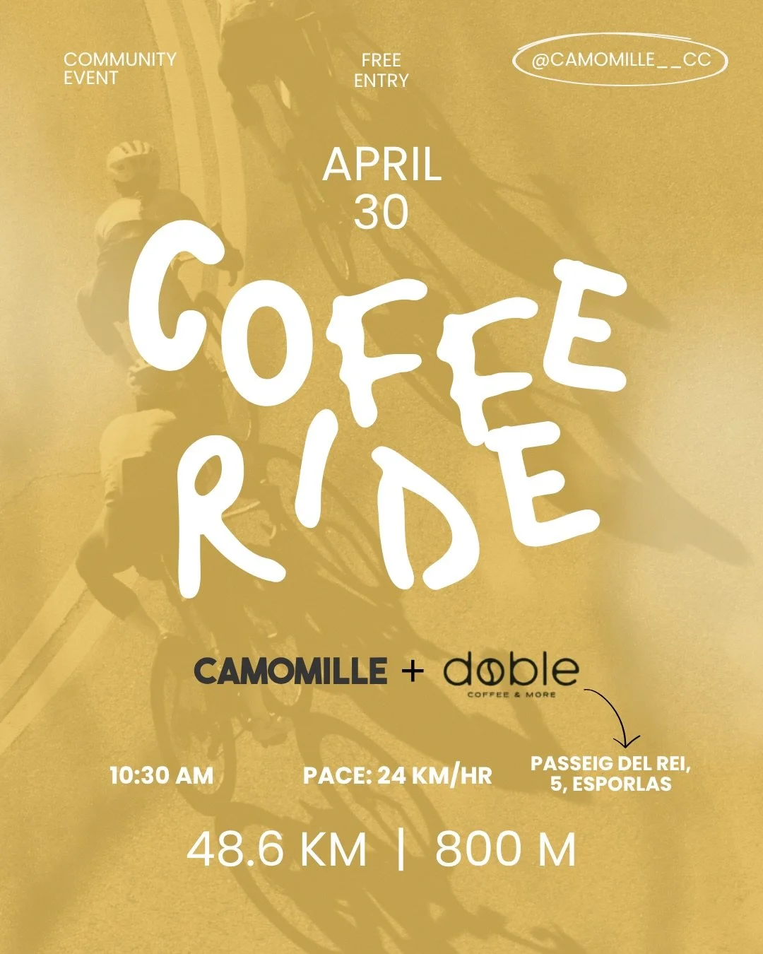 Some of the best conversations happen when your legs are moving and the bike is rolling.
We invite you to join the next Social Ride in collaboration with Doble Caf&eacute; de Esporles through some of Mallorca&rsquo;s most beautiful roads. Easy pace, 