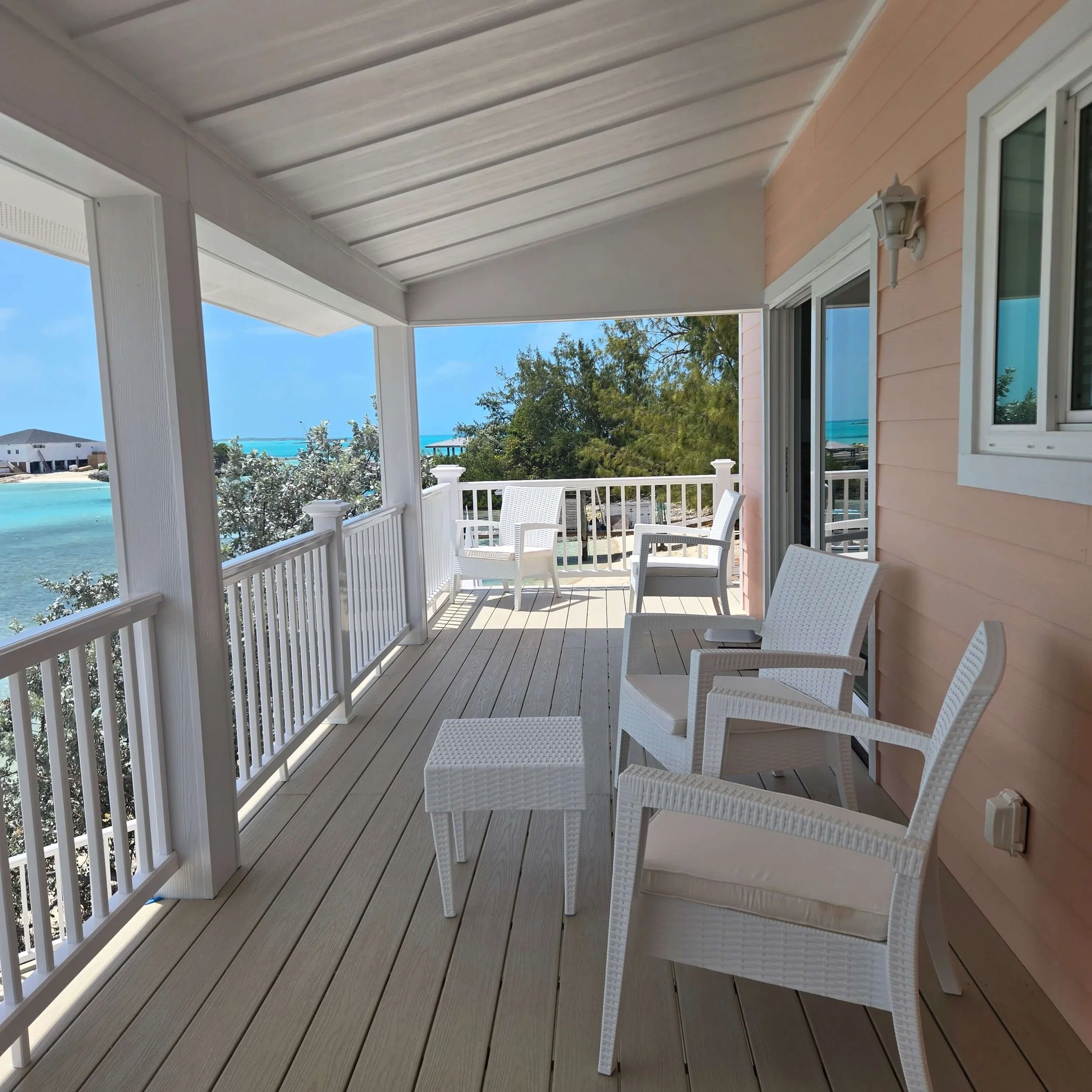 Sea Star balcony overlooking the Seaside sundeck and ocean