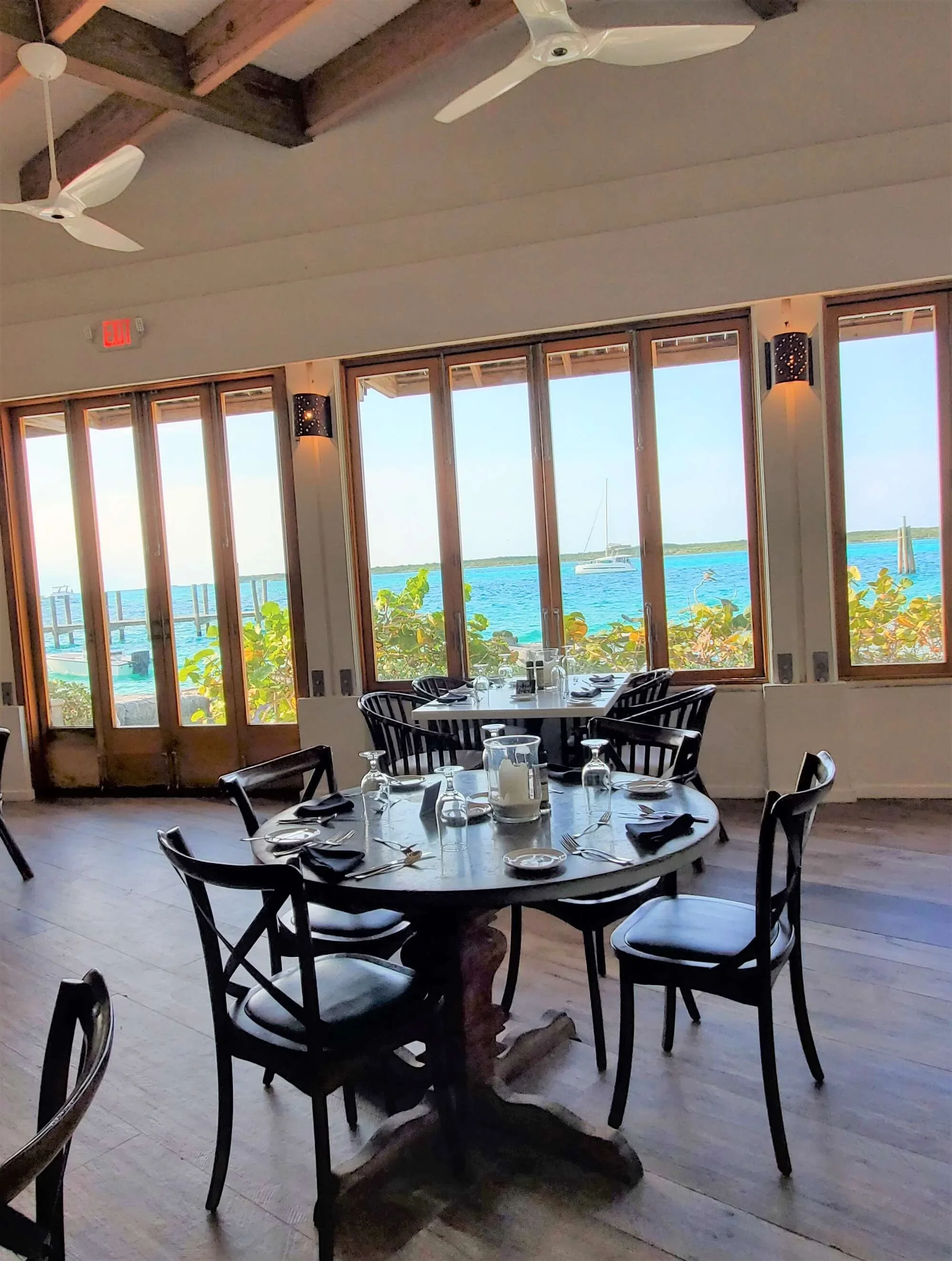 Dining on Staniel Cay