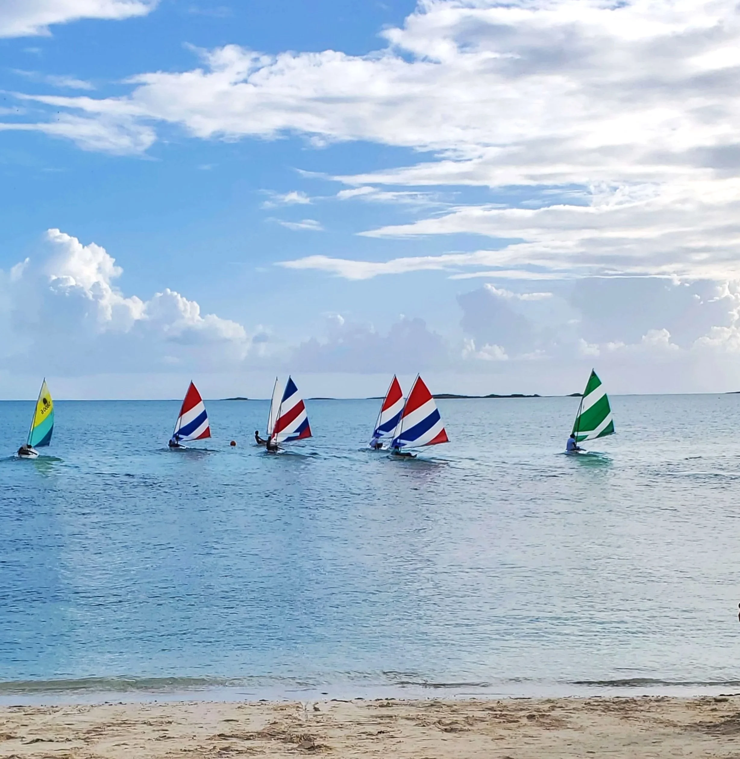 Sailing on Staniel Cay