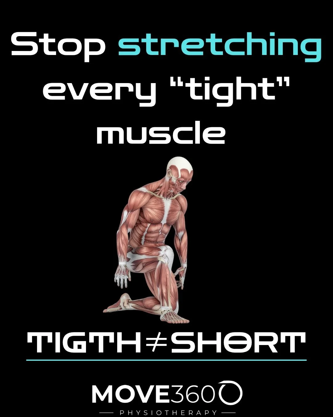 If your muscles feel &ldquo;tight&rdquo;&hellip; stretching might not be the answer.

That tight feeling is often not about short muscles &mdash; it can come from weak control, fatigue, poor load tolerance, or your body protecting itself.

Stretching