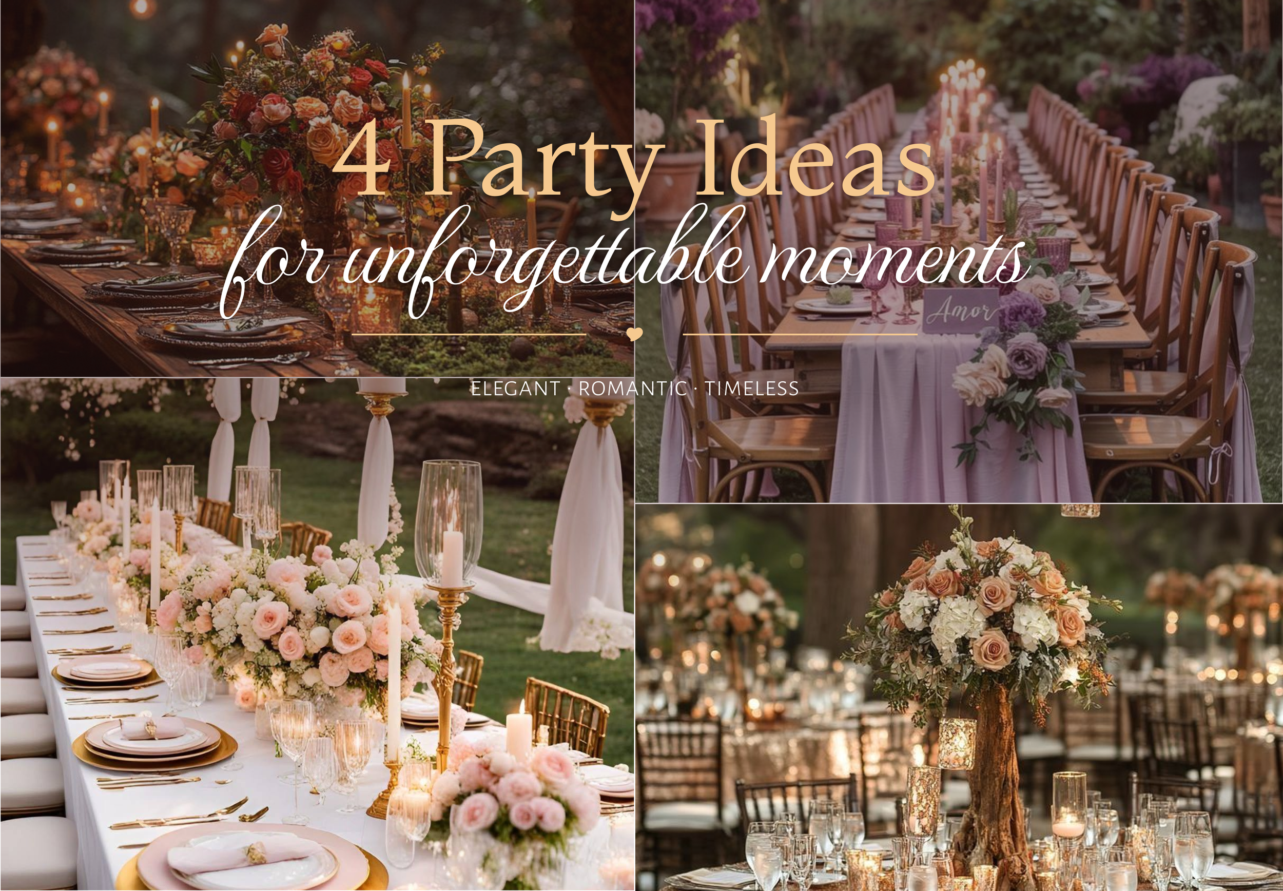 Elegant & Romantic Party Ideas ✨