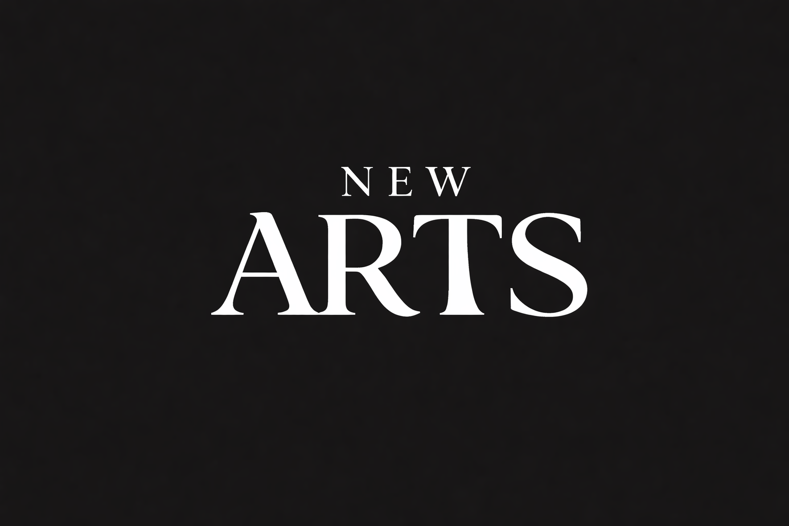 Text on black background reading 'New Arts'.