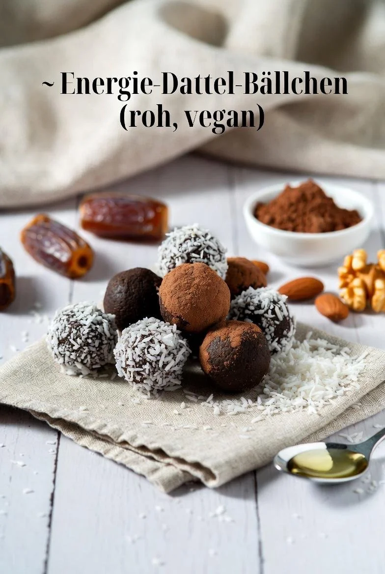🌰 Energie-Dattel-Bällchen (roh &amp; ohne Industriezucker)