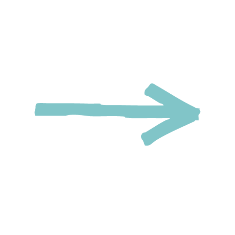 A black clock with white hands showing the time 4:40, and a large light blue arrow pointing to the right.