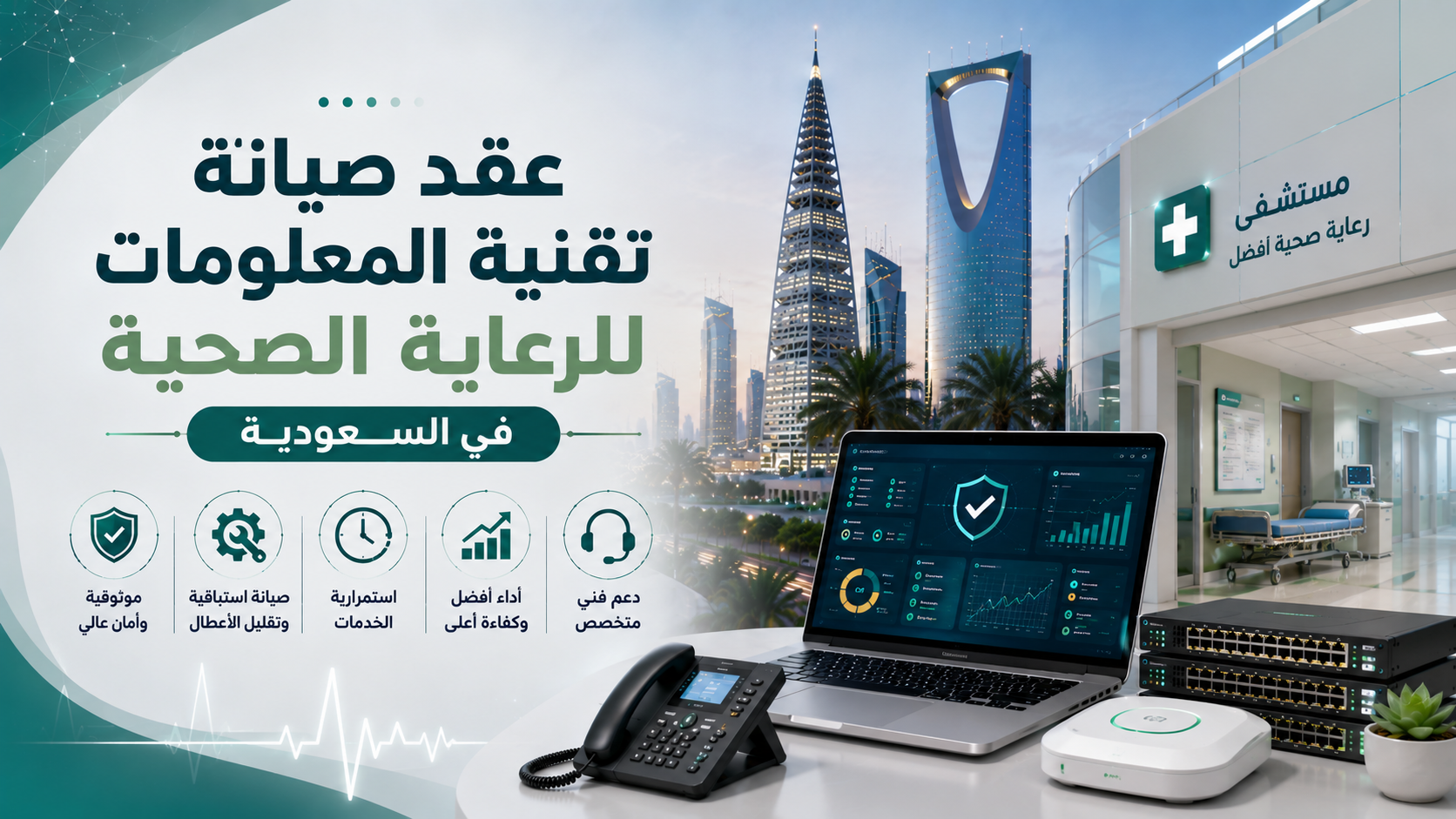 عقد صيانة تقنية المعلومات للرعاية الصحية في السعودية