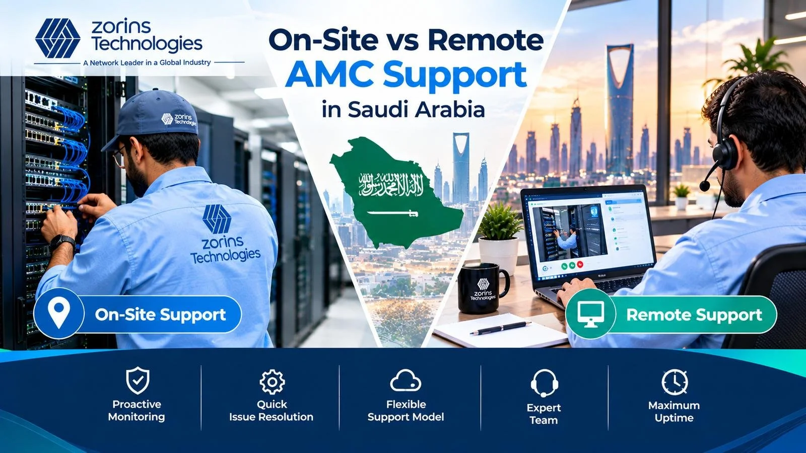 On-Site vs Remote AMC Support in Saudi Arabia