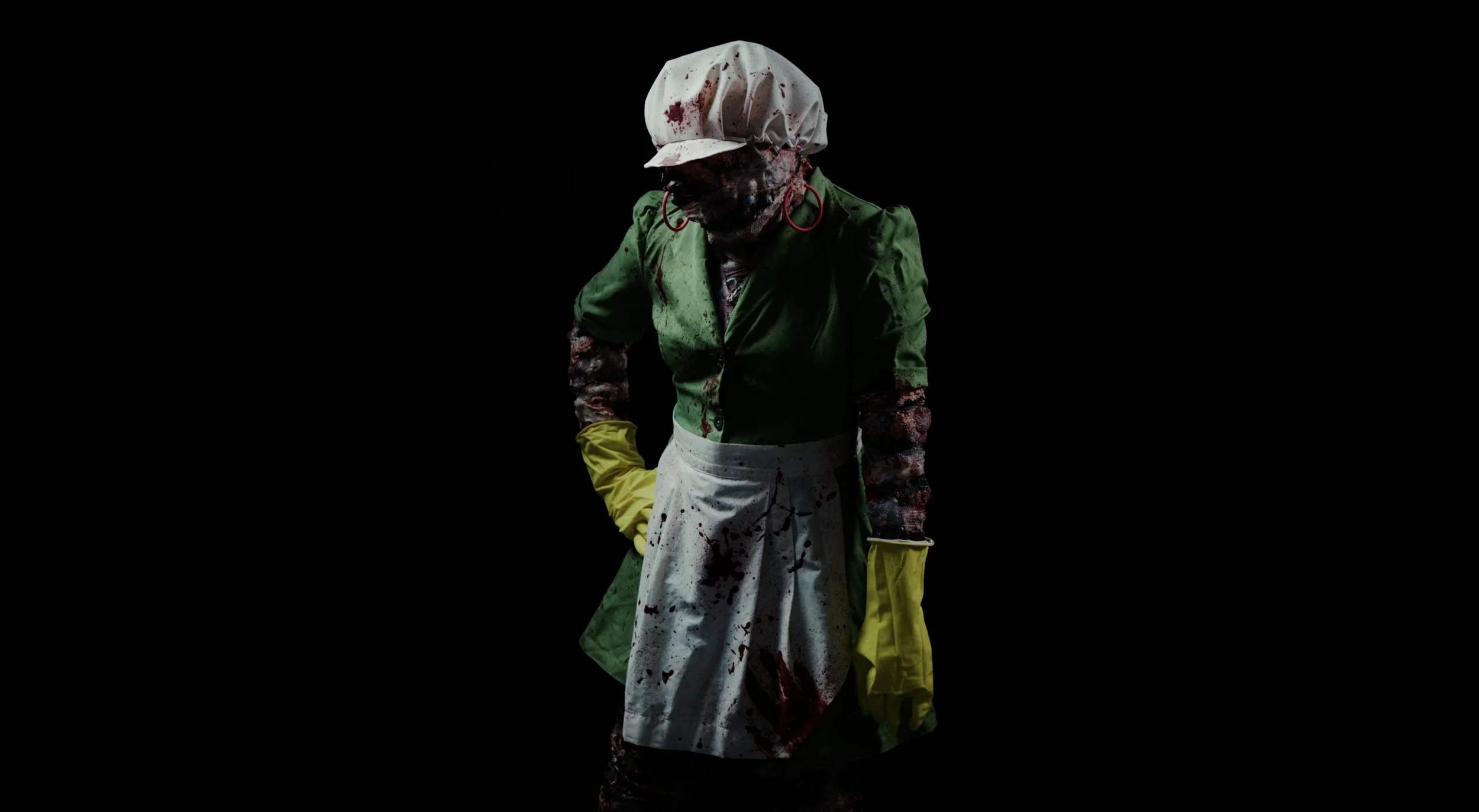Blood Spatter Sexy Dinner Lady Costume