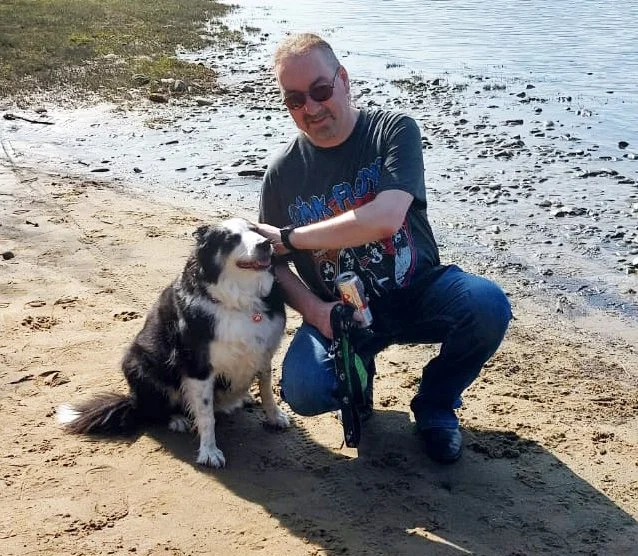 Myself and Sam enjoying a day at the beach.