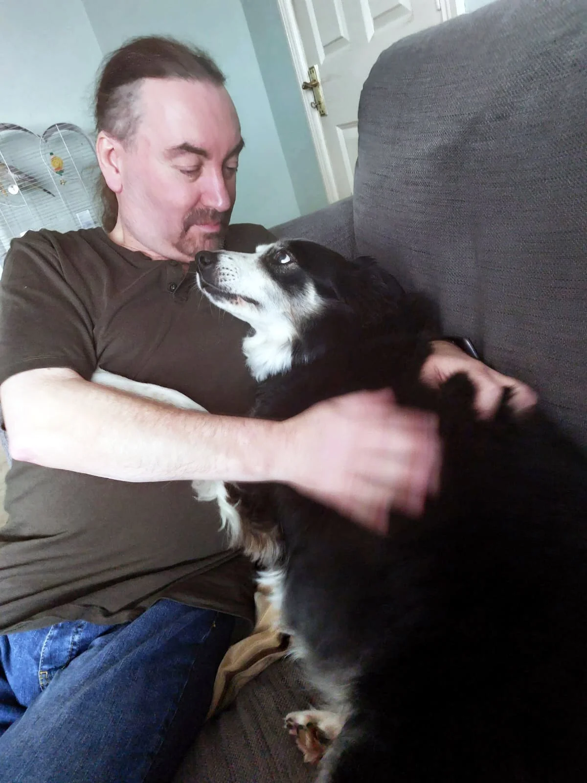 Sam and myself in a mutual loving gaze